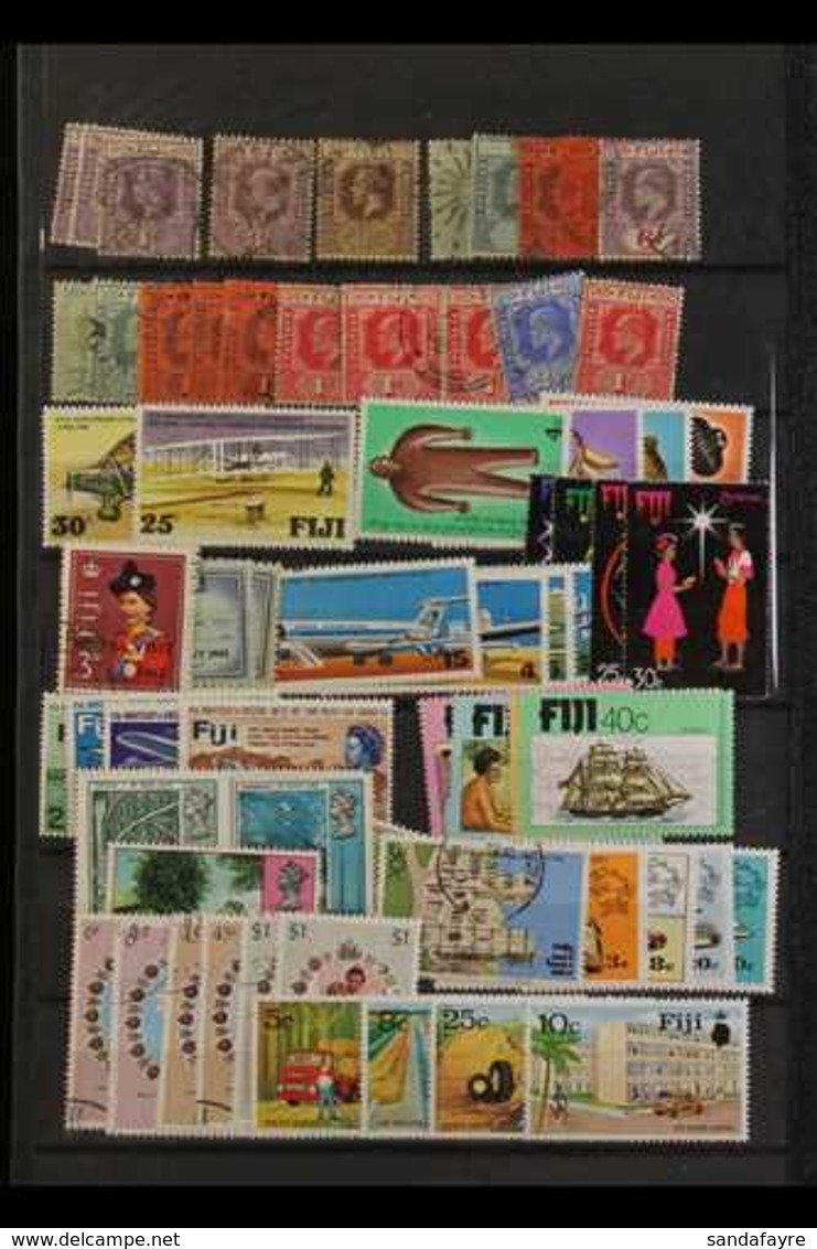 1900's-1970's UNSORTED MINT, NHM & USED RANGES With Light Duplication On Stock Pages, At A Glance Includes 1903 ½d Block - Fiji (...-1970)