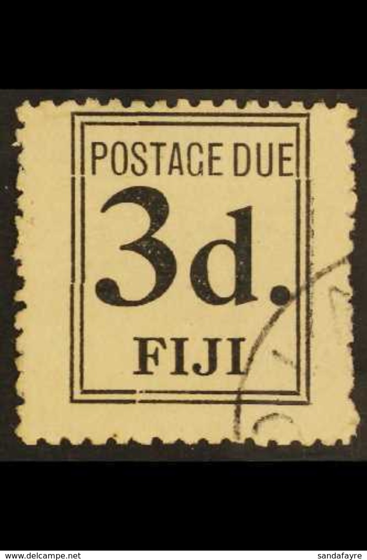 POSTAGE DUE 1917 3d Black, SG D4, Very Fine Used. For More Images, Please Visit Http://www.sandafayre.com/itemdetails.as - Fidschi-Inseln (...-1970)