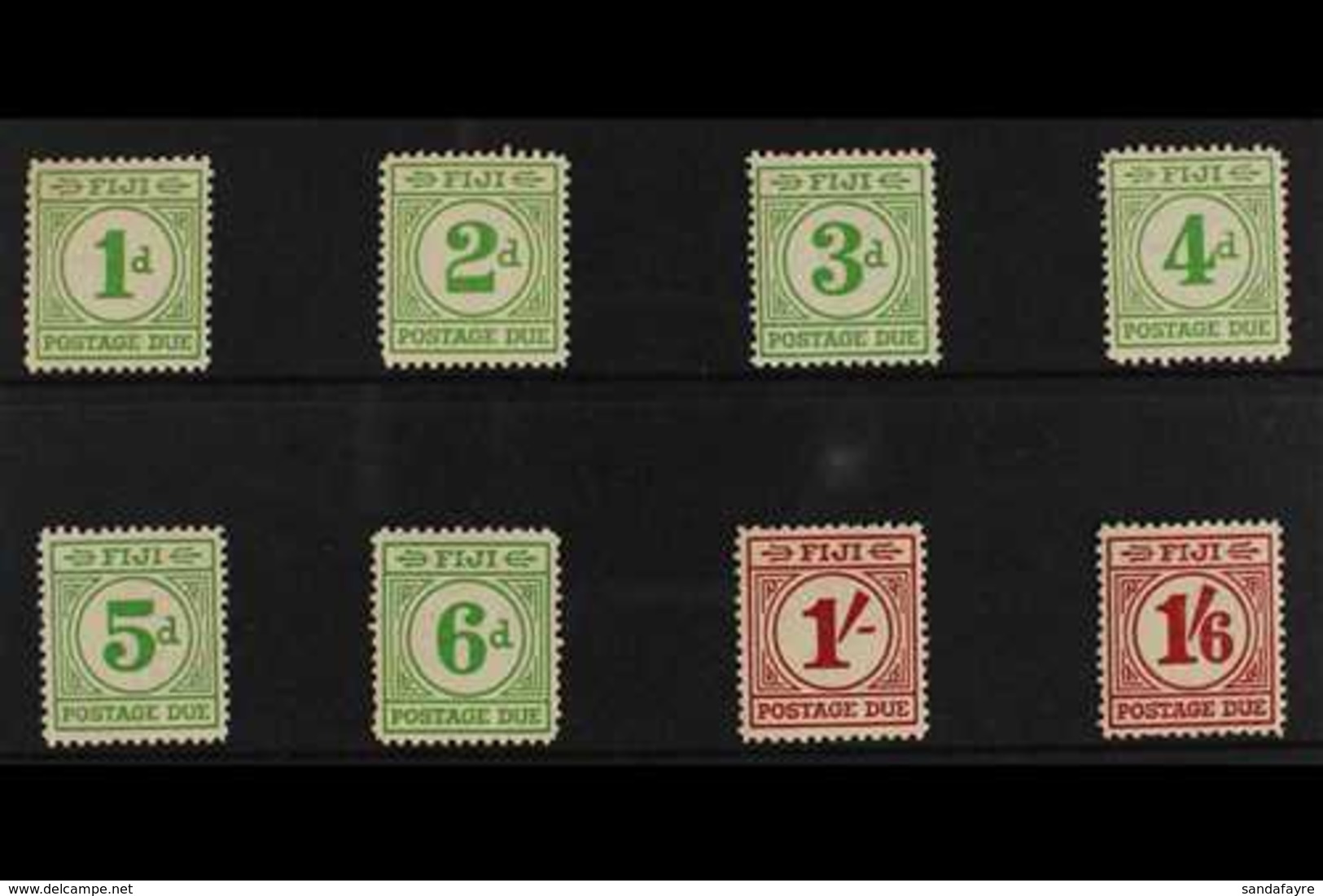 POSTAGE DUE 1940 Mint Set, SG D11/18, Some Minor Imperfections. (8 Stamps) For More Images, Please Visit Http://www.sand - Fiji (...-1970)