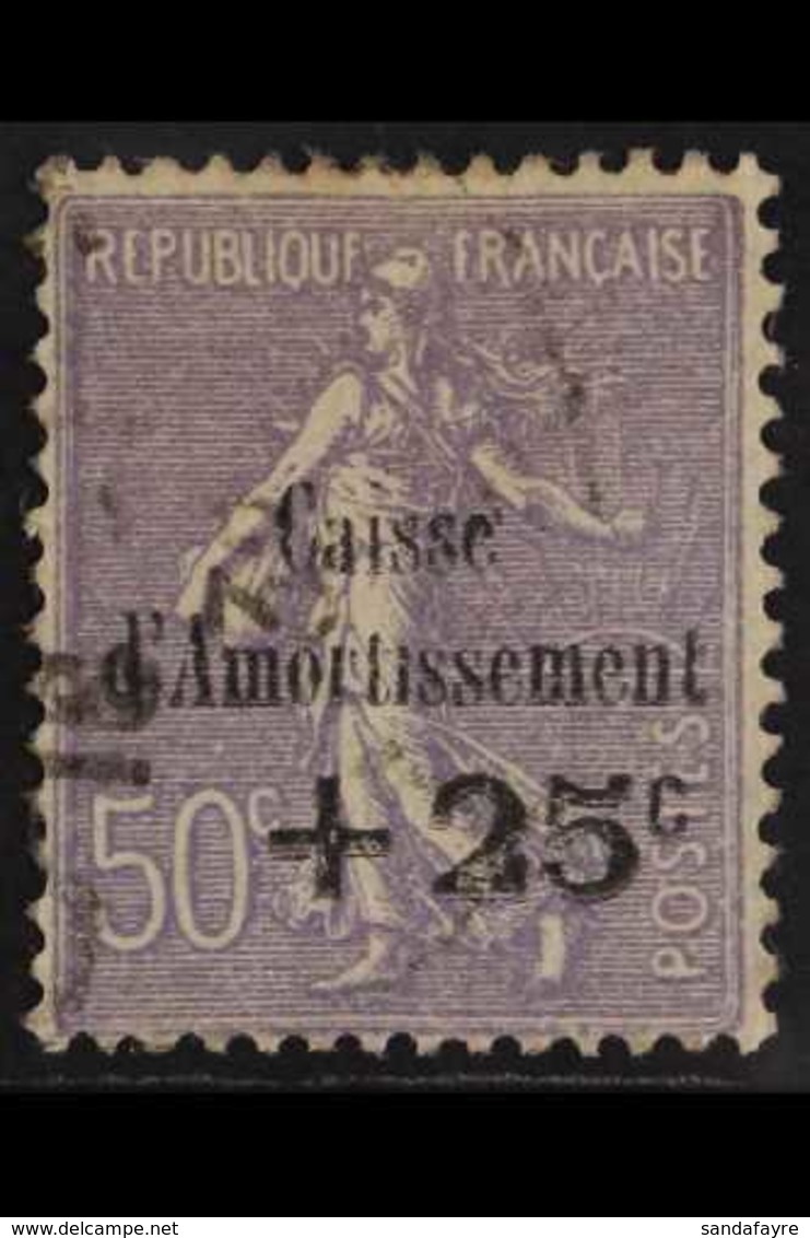 1931 VARIETY 50c+25c Pale Violet Sinking Fund Overprint WITHOUT DOT OVER "I" Variety, Yvert 276a, Lightly Used & Seldom  - Sonstige & Ohne Zuordnung