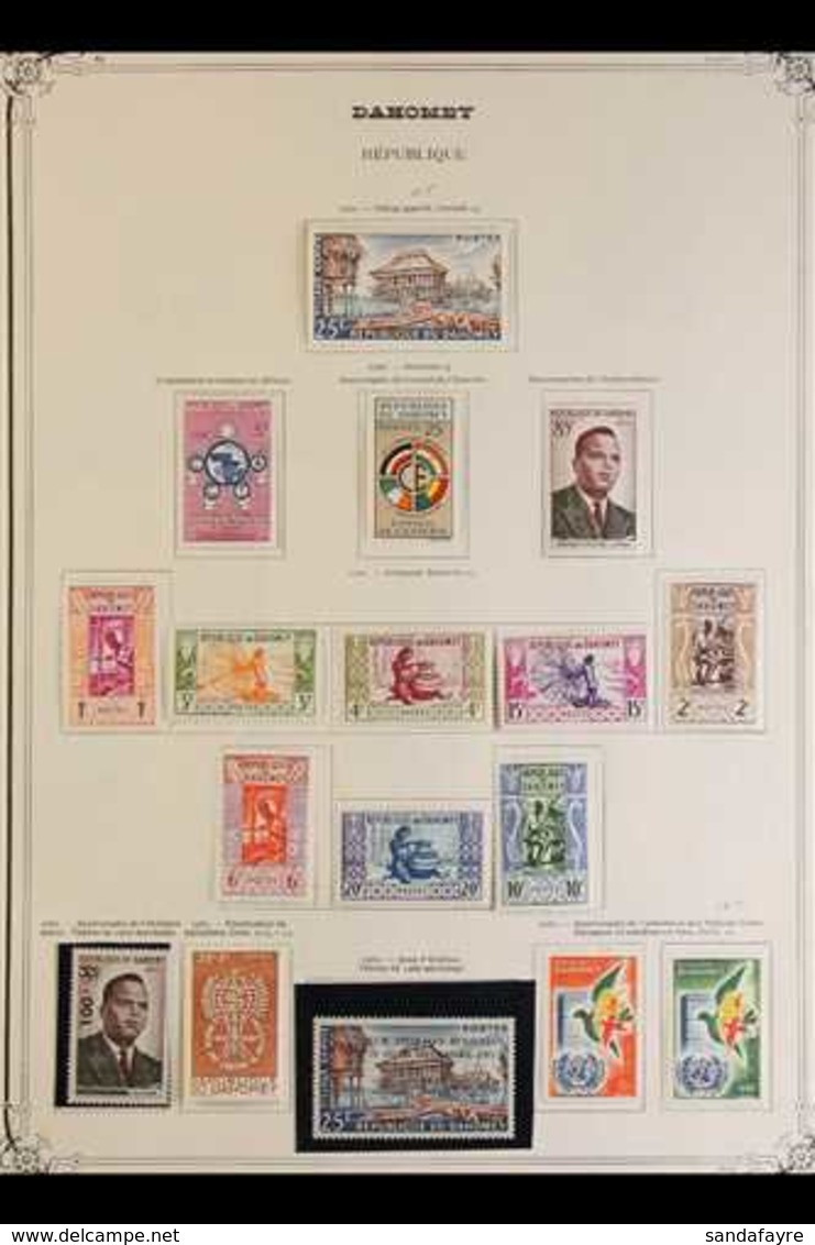 DAHOMEY 1960-1967 COMPLETE MINT COLLECTION On Pages, All Different, Inc 1960 Air Set, 1963 Natives Set, 1930 Air Afrique - Other & Unclassified