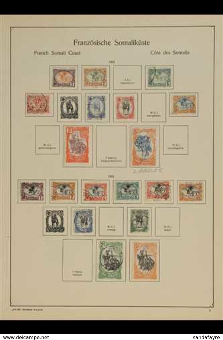 FRENCH SOMALI COAST 1902-1943 CLEAN AND ATTRACTIVE COLLECTION On Printed Pages, Plus Further Stamps On Stockleaves Await - Sonstige & Ohne Zuordnung