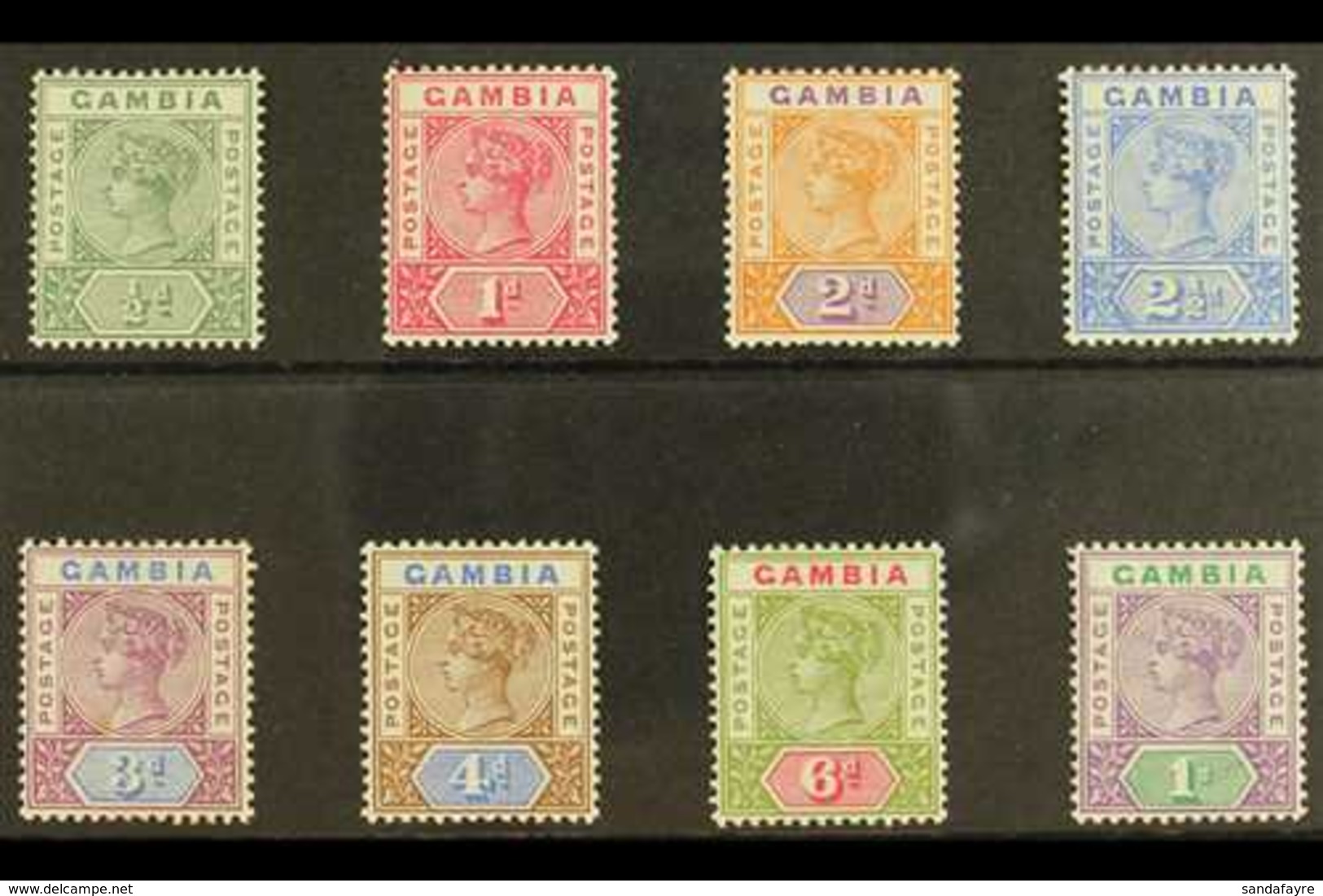 1898-1902 QV Definitives Complete Set, SG 37/44, Very Fine Mint. (8 Stamps) For More Images, Please Visit Http://www.san - Gambia (...-1964)