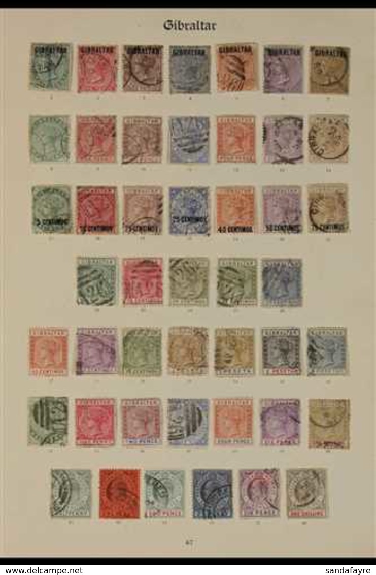 1886 - 1929 TREMENDOUS COLLECTION ON "IMPERIAL" ALBUM PAGES. Chiefly Used And Complete Apart From The 1925 £5 Stamp; Not - Gibraltar