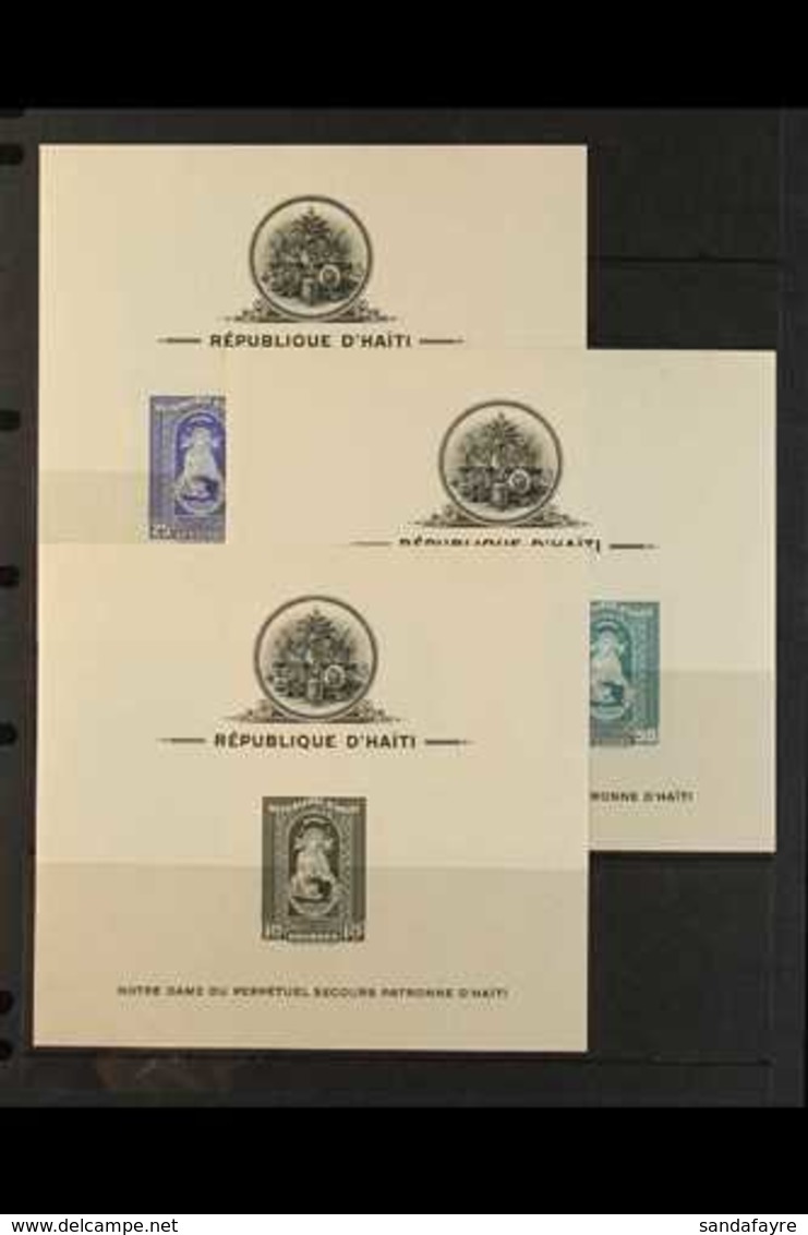 1942 Madonna All Perf & Imperf Mini-sheets, Scott C19/21 & C19a/21a (SG MS357 & MS357var), Never Hinged Mint. (6 M/S's)  - Haiti
