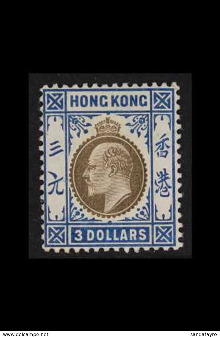 1904-06 $3 Slate & Dull Blue KEVII, SG 88, Very Fine Mint, Very Fresh & Attractive. For More Images, Please Visit Http:/ - Sonstige & Ohne Zuordnung