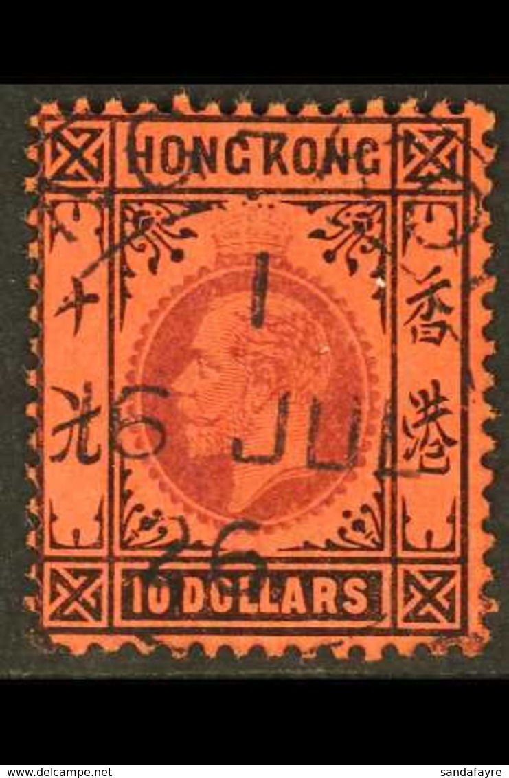 1912-21 $10 Purple & Black On Red, SG 116, Very Fine Used With Fully Dated Cds Cancel, Full Perfs, Very Fresh. For More  - Sonstige & Ohne Zuordnung