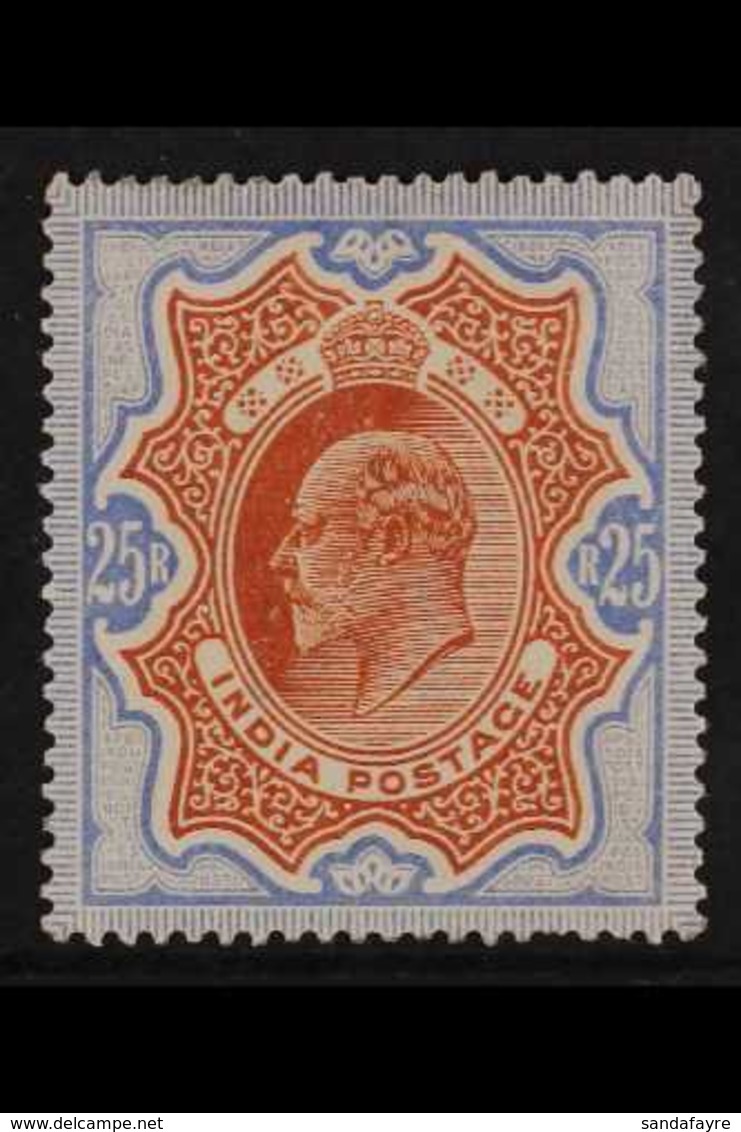 1909 25r Brownish-orange And Blue, SG 147, A Mint Example Of This Scarce Edwardian Top Value, Fresh Large Part Gum And W - Other & Unclassified