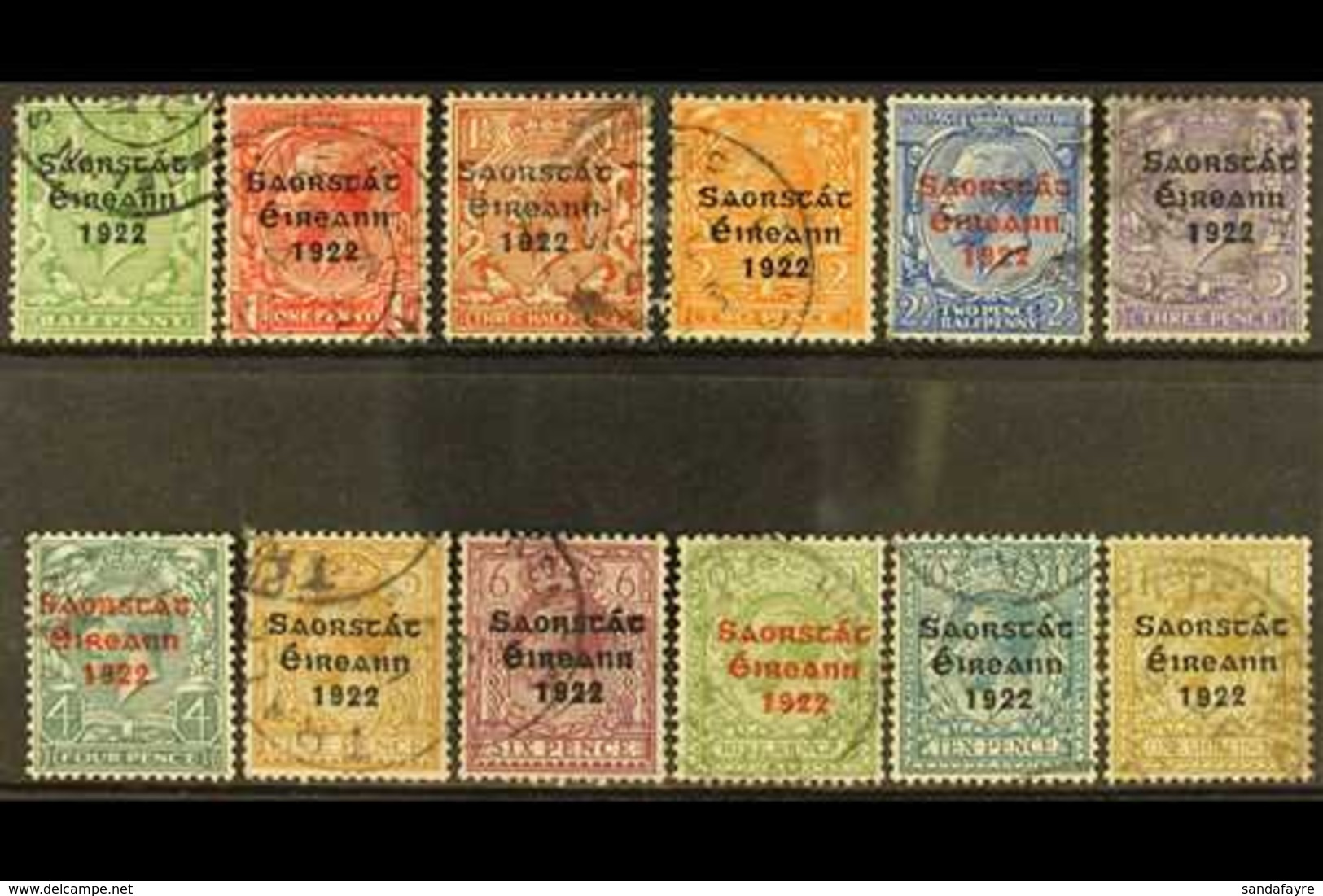 1922-23 Set To 1s, SG 52/63, Fine Cds Used. (12) For More Images, Please Visit Http://www.sandafayre.com/itemdetails.asp - Other & Unclassified
