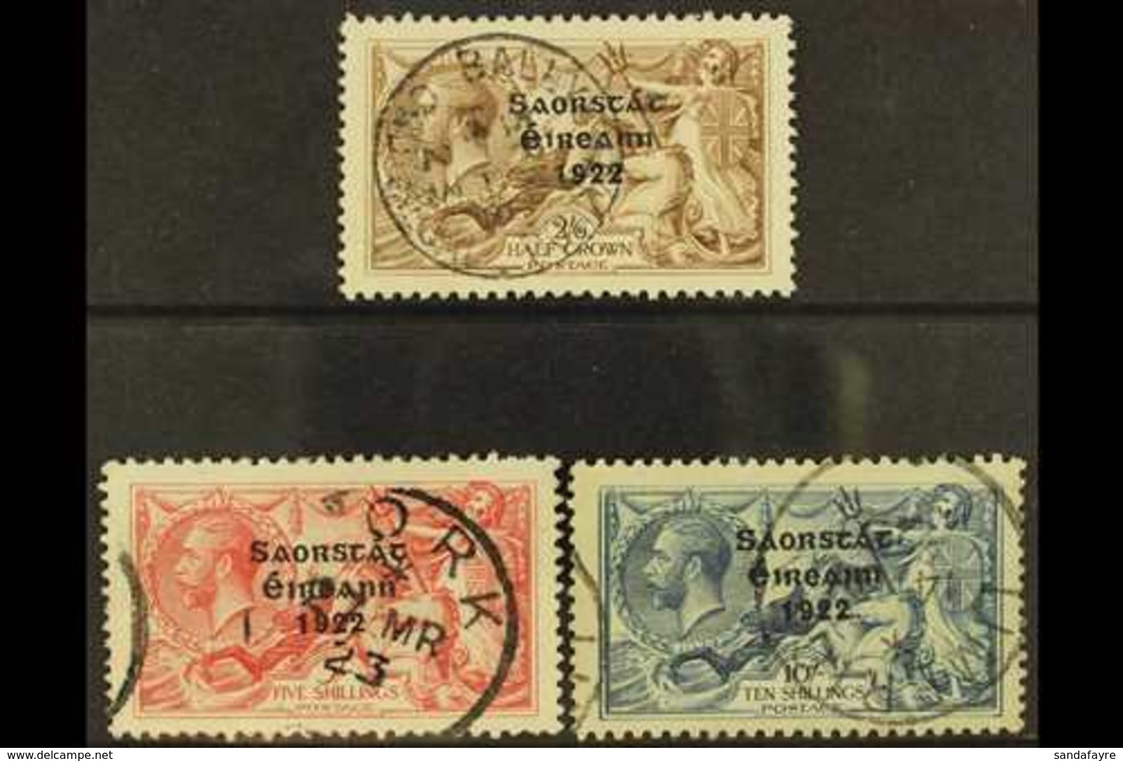 1922-23 Thom Seahorses Set, SG 64/66, Clear 1923 Cds's. (3) For More Images, Please Visit Http://www.sandafayre.com/item - Other & Unclassified