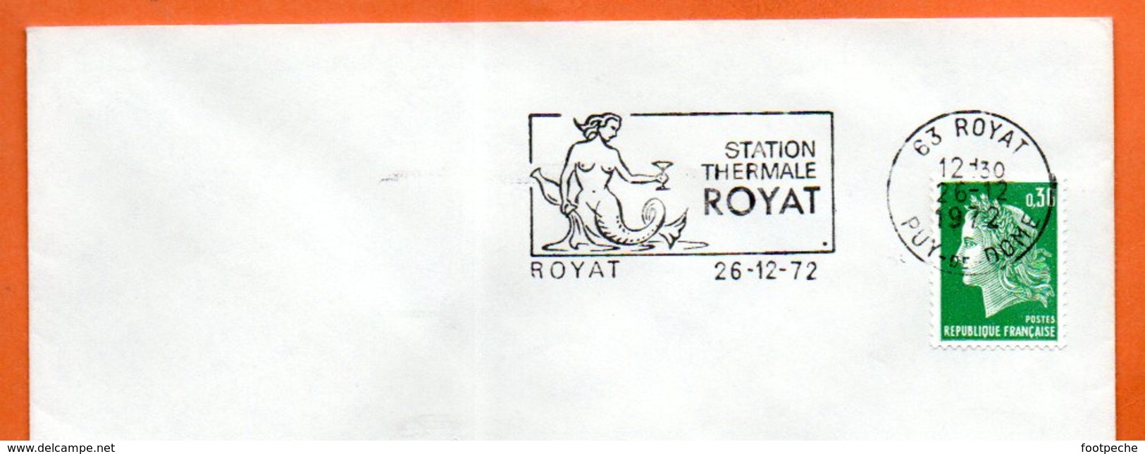 63 ROYAT   TATION THERMALE    1972 Lettre Entière N° AB 773 - Sellados Mecánicos (Publicitario)