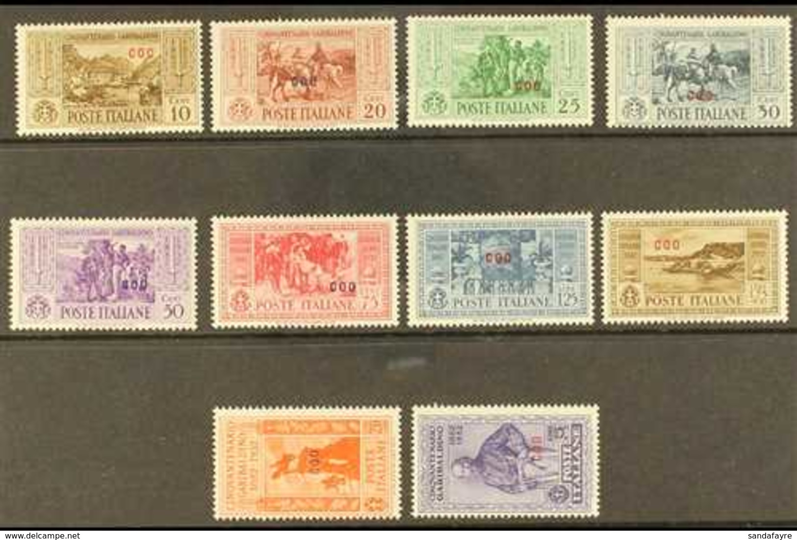 COO (COS) 1932 Garibaldi "COO" Overprints Complete Set (SG 89/98 C, Sassone 17/26), Never Hinged Mint, Fresh. (10 Stamps - Other & Unclassified