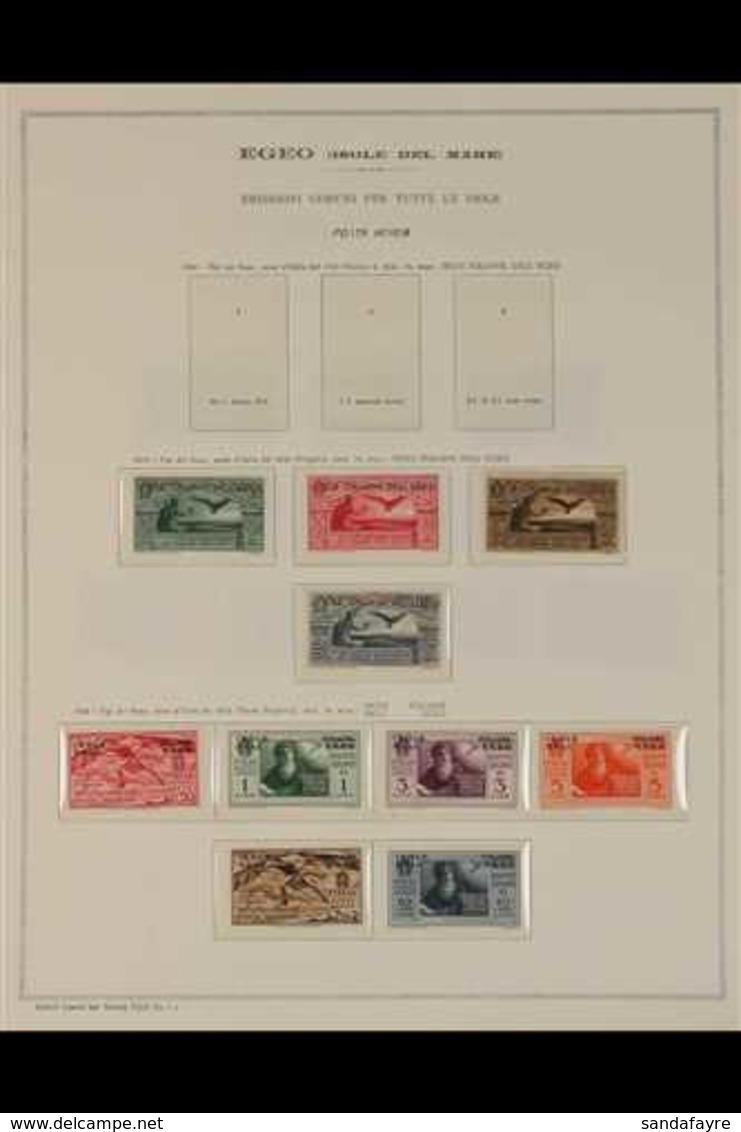 EGEO (DODECANESE ISLANDS) 1930-1944 VERY MINT COLLECTION (much Never Hinged) On Hingeless Printed Pages. All Different C - Sonstige & Ohne Zuordnung