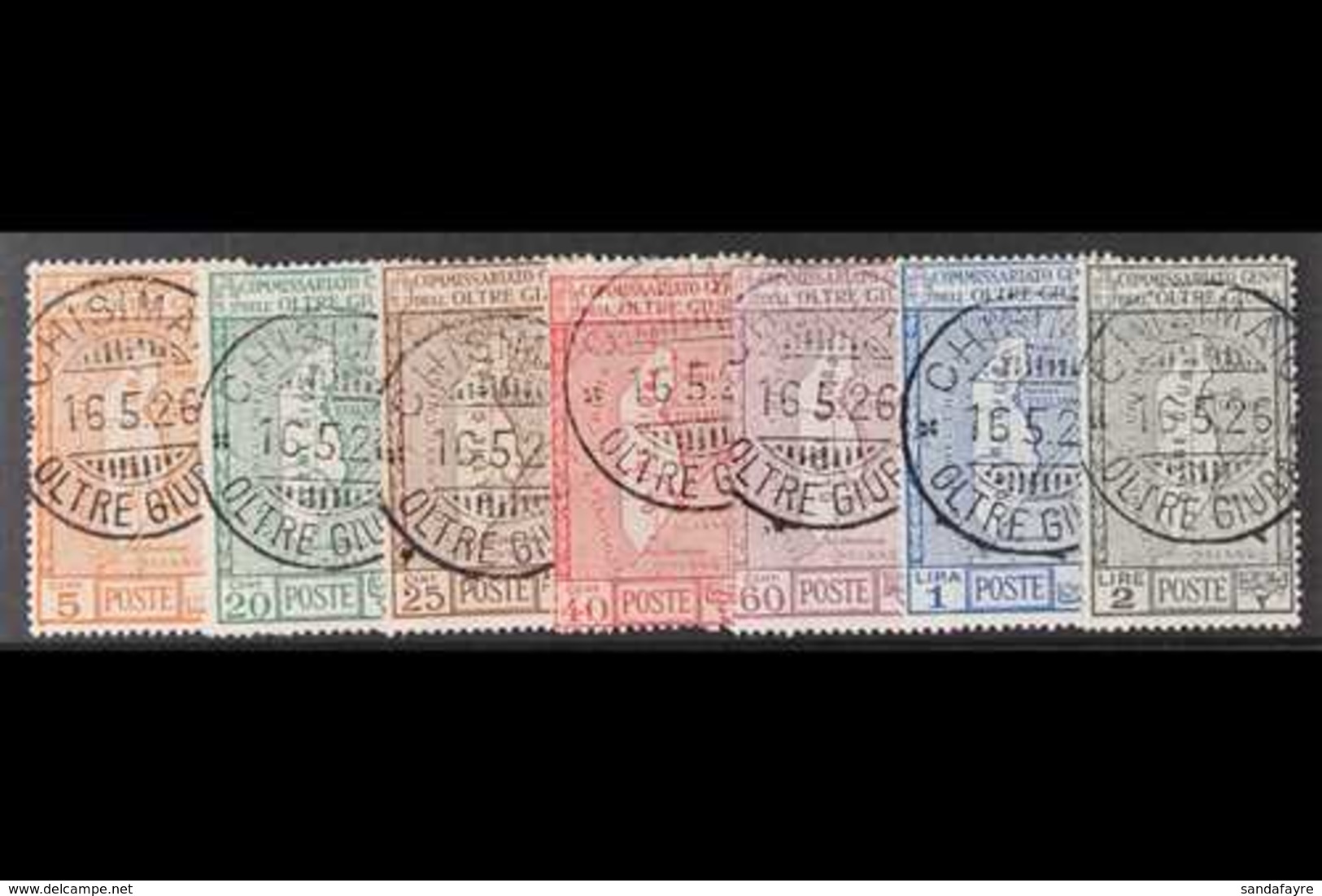 OLTRE GIUBA 1926 Annexation Set Complete, Sass S5, Superb Used With Chisimaio Cds Cancels. (7 Stamps) For More Images, P - Other & Unclassified