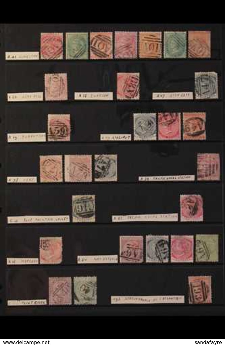 1860's-1880's NUMERAL POSTMARKS. An Interesting Collection Of Used Stamps Selected For Nice Readable Numeral Postmarks P - Jamaica (...-1961)