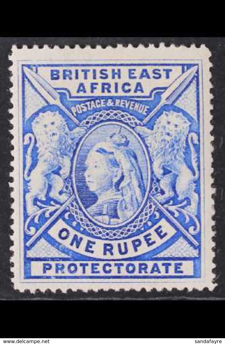 BRITISH EAST AFRICA 1897 1r Bright Ultramarine, Queen Victoria, SG 92b, Very Fine Mint, Brilliant Colour. For More Image - Vide