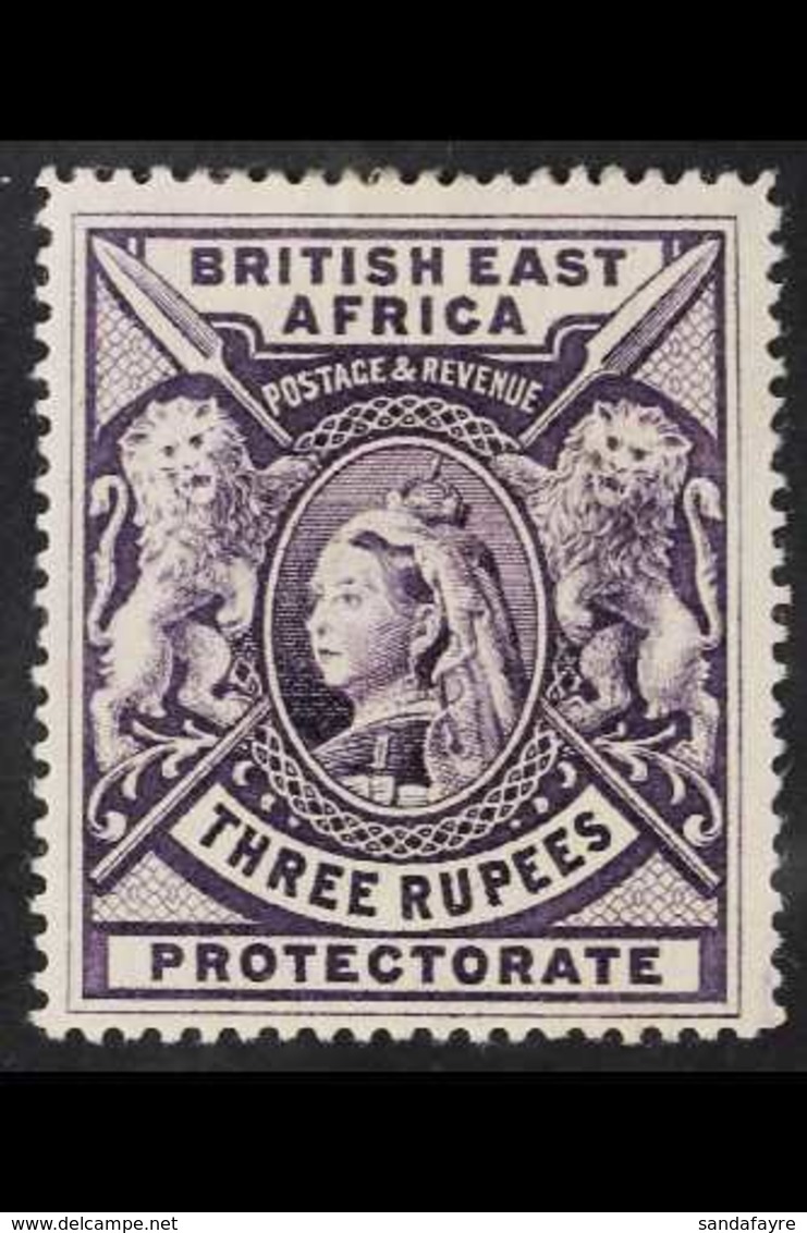 BRITISH EAST AFRICA 1897 3r Deep Violet, Queen Victoria, SG 94, Very Fine Mint. For More Images, Please Visit Http://www - Vide