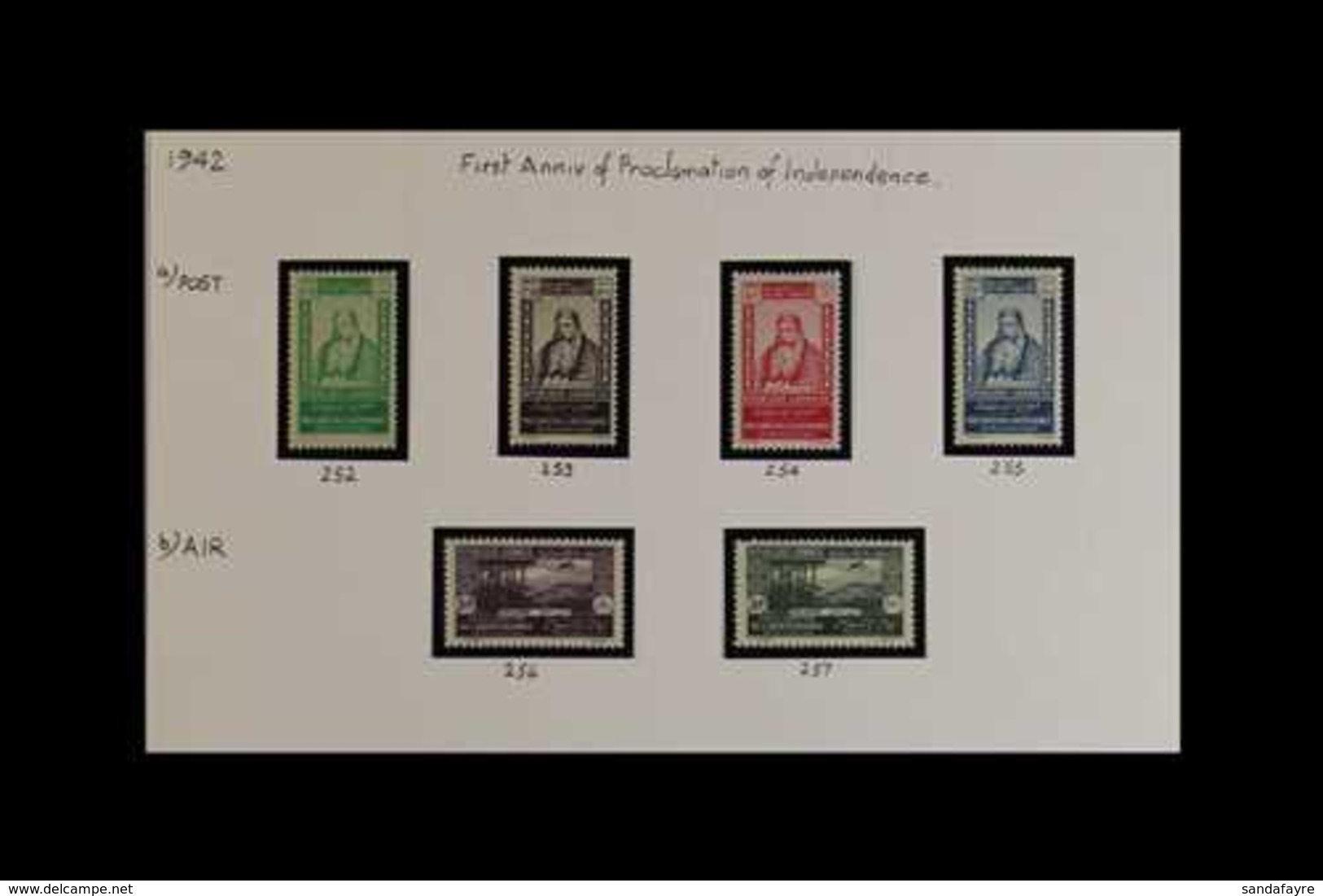 1942 - 1949 ISSUES OF THE REPUBLIC Highly Complete Mint/never Hinged Collection In Mounts Including 1944 Second Anniv Of - Libano