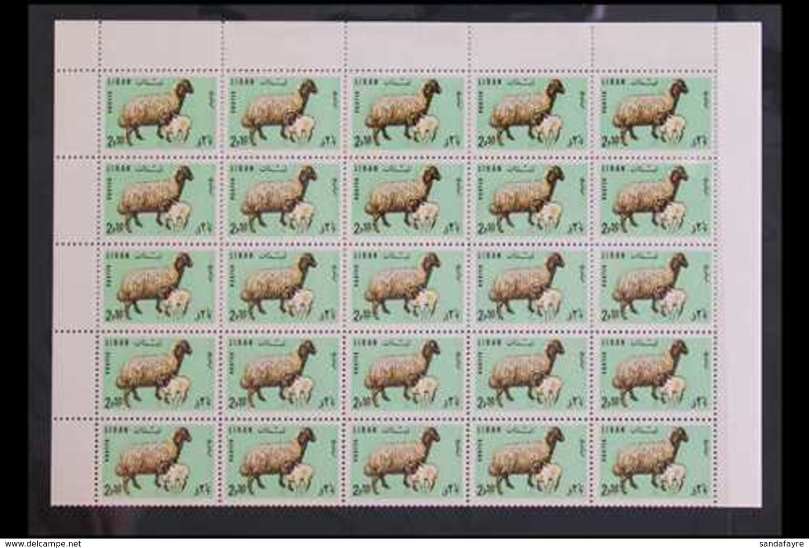 1965 Animals Complete Set (SG 884/86, Scott 440/42) In Never Hinged Mint COMPLETE SHEETS OF FIFTY. Cat £350. (3 Sheets = - Lebanon