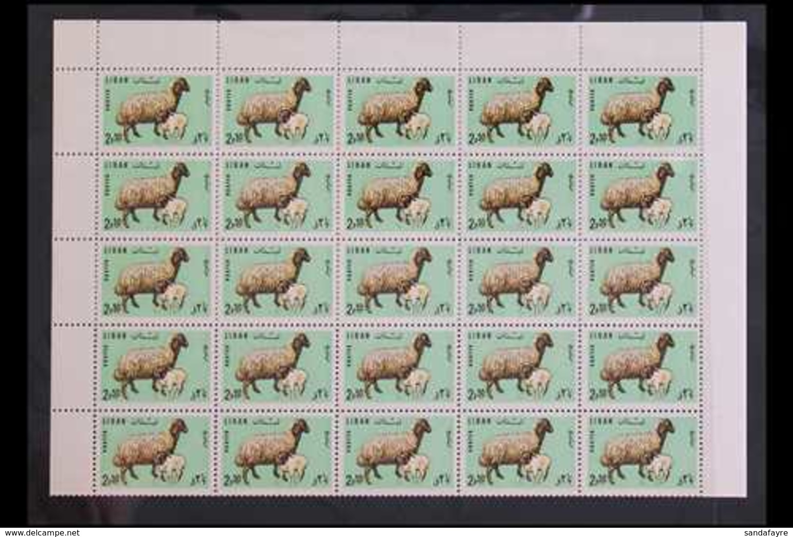 1965 Animals Complete Set (SG 884/86, Scott 440/42) In Never Hinged Mint COMPLETE SHEETS OF FIFTY. Cat £350. (3 Sheets = - Libanon