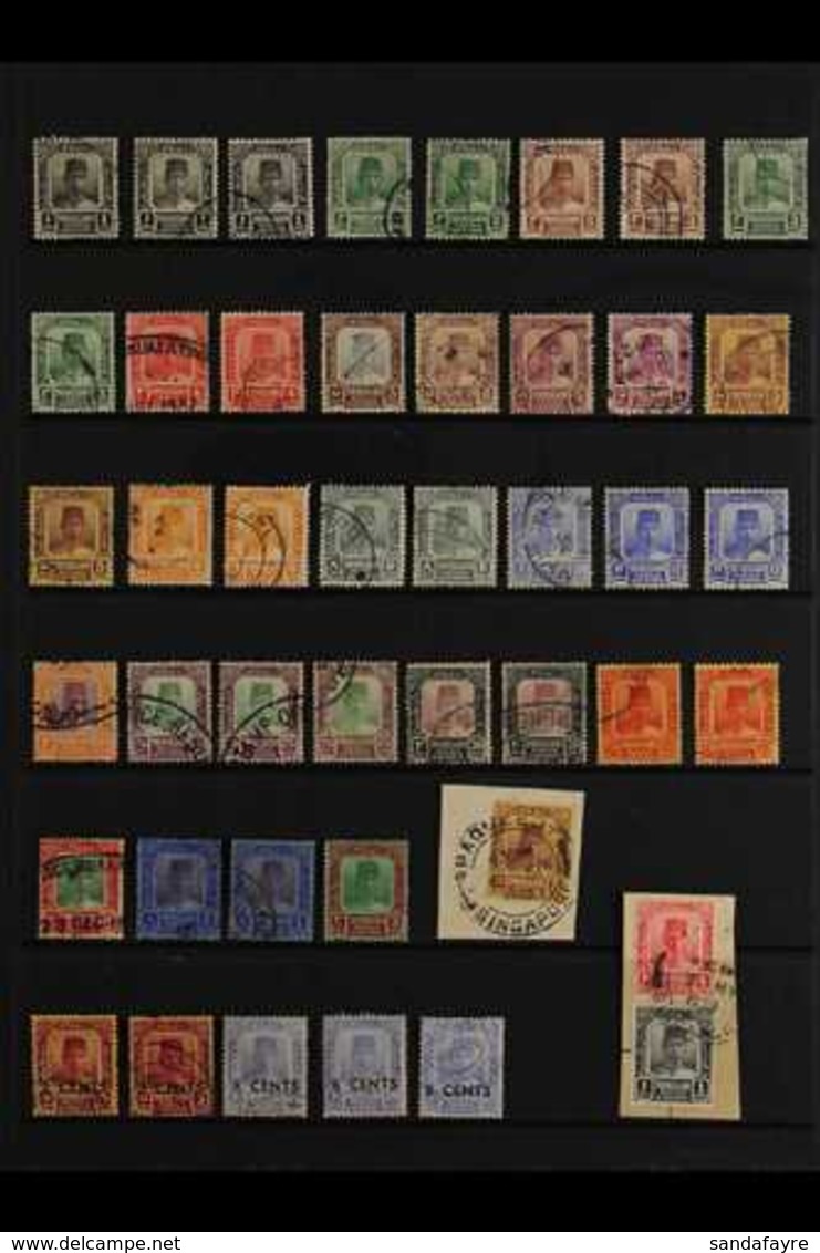 TRENGGANU 1926-41 USED COLLECTION Neatly Presented On A Stock Page, We See The Suleiman 1921-41 Definitives Set To $3 Wi - Sonstige & Ohne Zuordnung