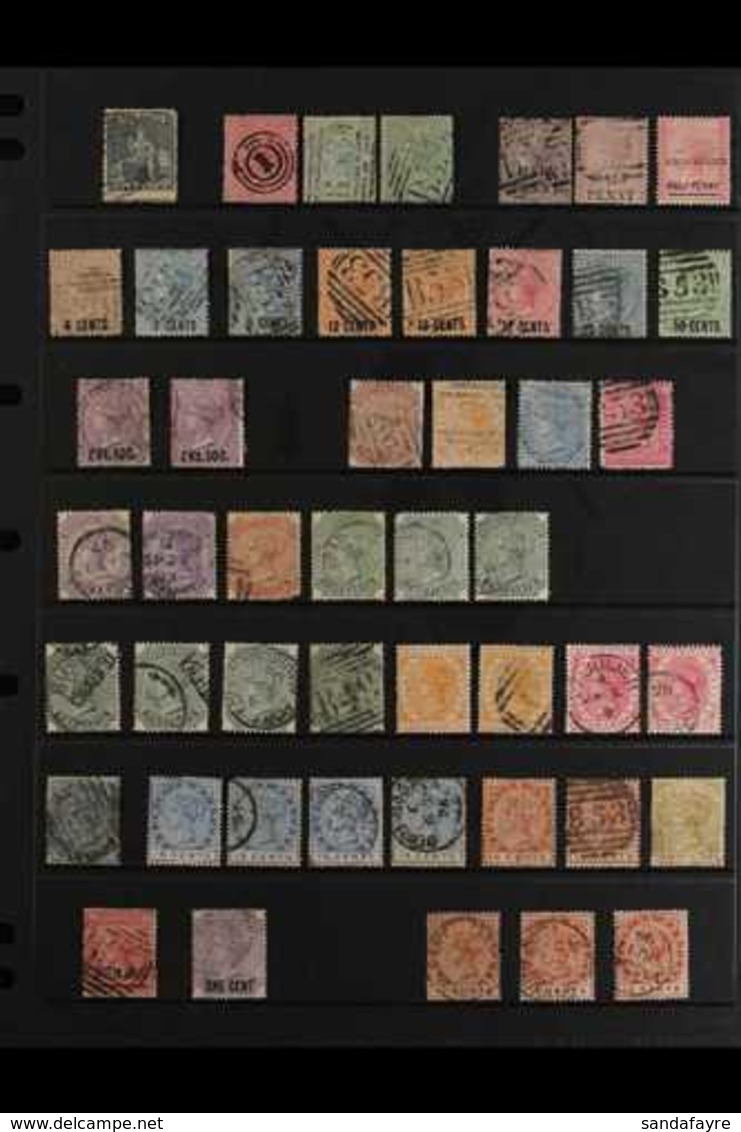1852-1936. OLD TIME COLLECTION WITH POSTMARK INTEREST. An Interesting Used Collection. Often Duplicated With Many Numera - Mauritius (...-1967)