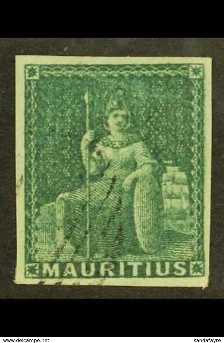 1858 (4d) Green, SG 27, Superb Used With Wide Even Margins Lovely Rich Color And Light Cancel. A Gem! For More Images, P - Mauritius (...-1967)