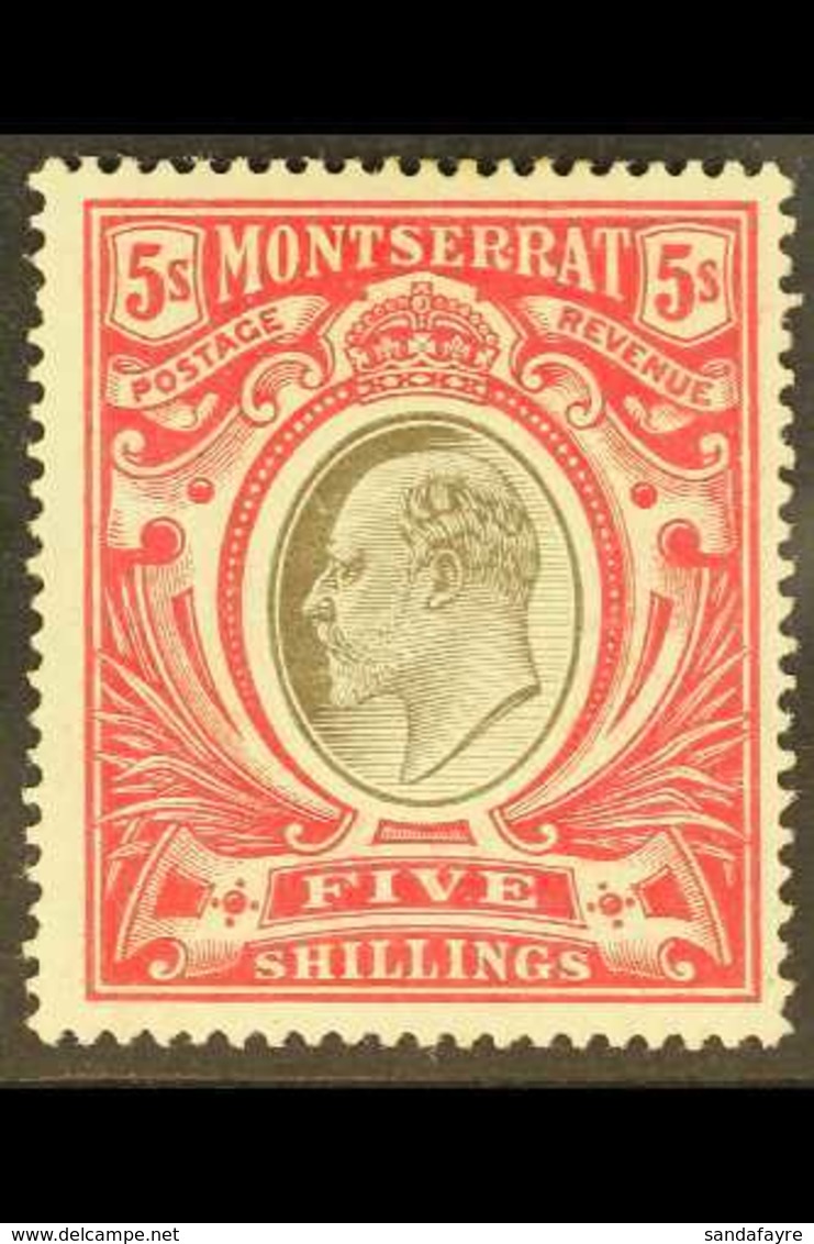 1904-08 KEVII 5s Black & Red, MCA Wmk, SG 33, Very Fine Mint For More Images, Please Visit Http://www.sandafayre.com/ite - Montserrat