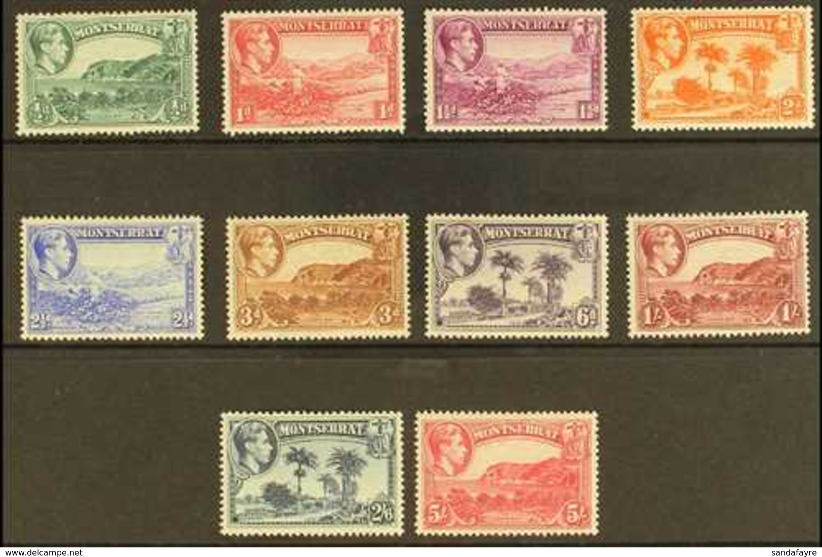 1938 Pictorials Original Set Perf 13, SG 101/110, Very Fine Mint, Fresh. (10 Stamps) For More Images, Please Visit Http: - Montserrat
