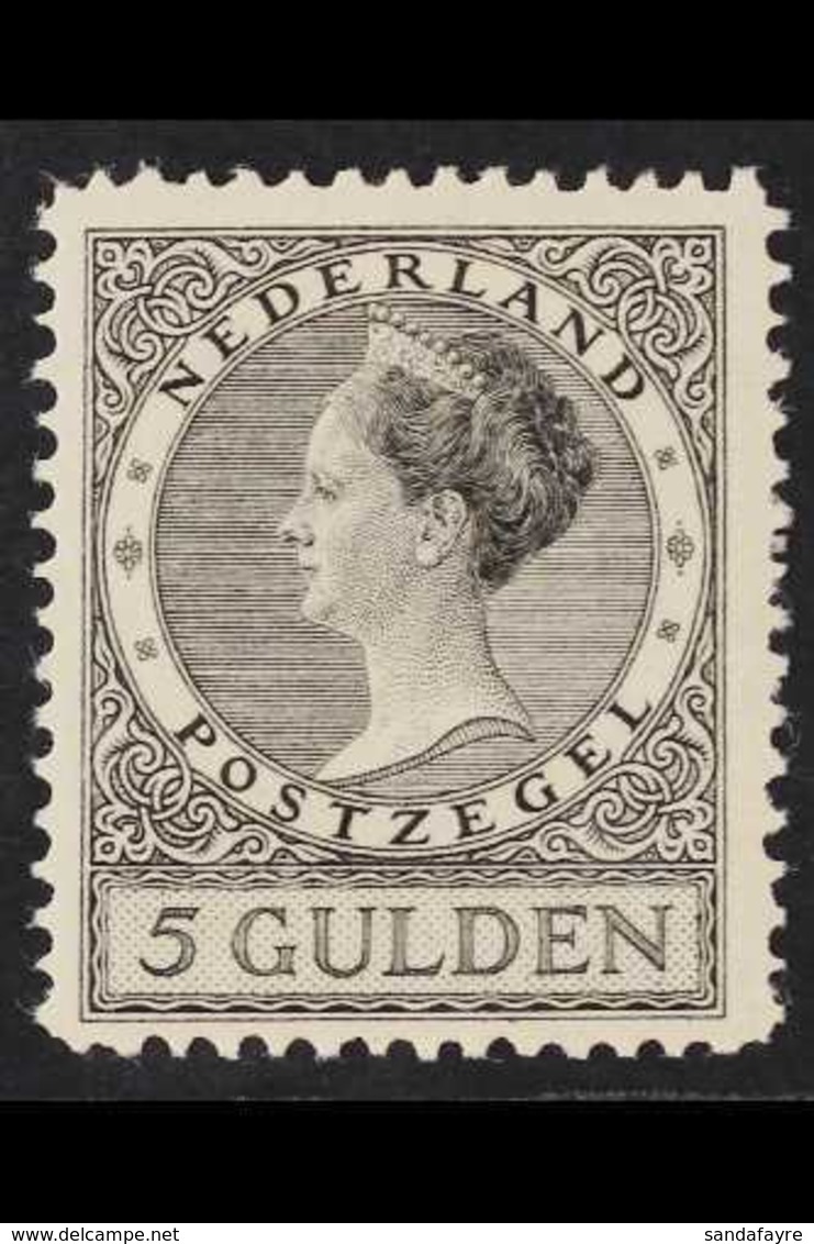 1926-30 5g Black Wilhelmina, SG 303, Very Fine Mint. For More Images, Please Visit Http://www.sandafayre.com/itemdetails - Sonstige & Ohne Zuordnung