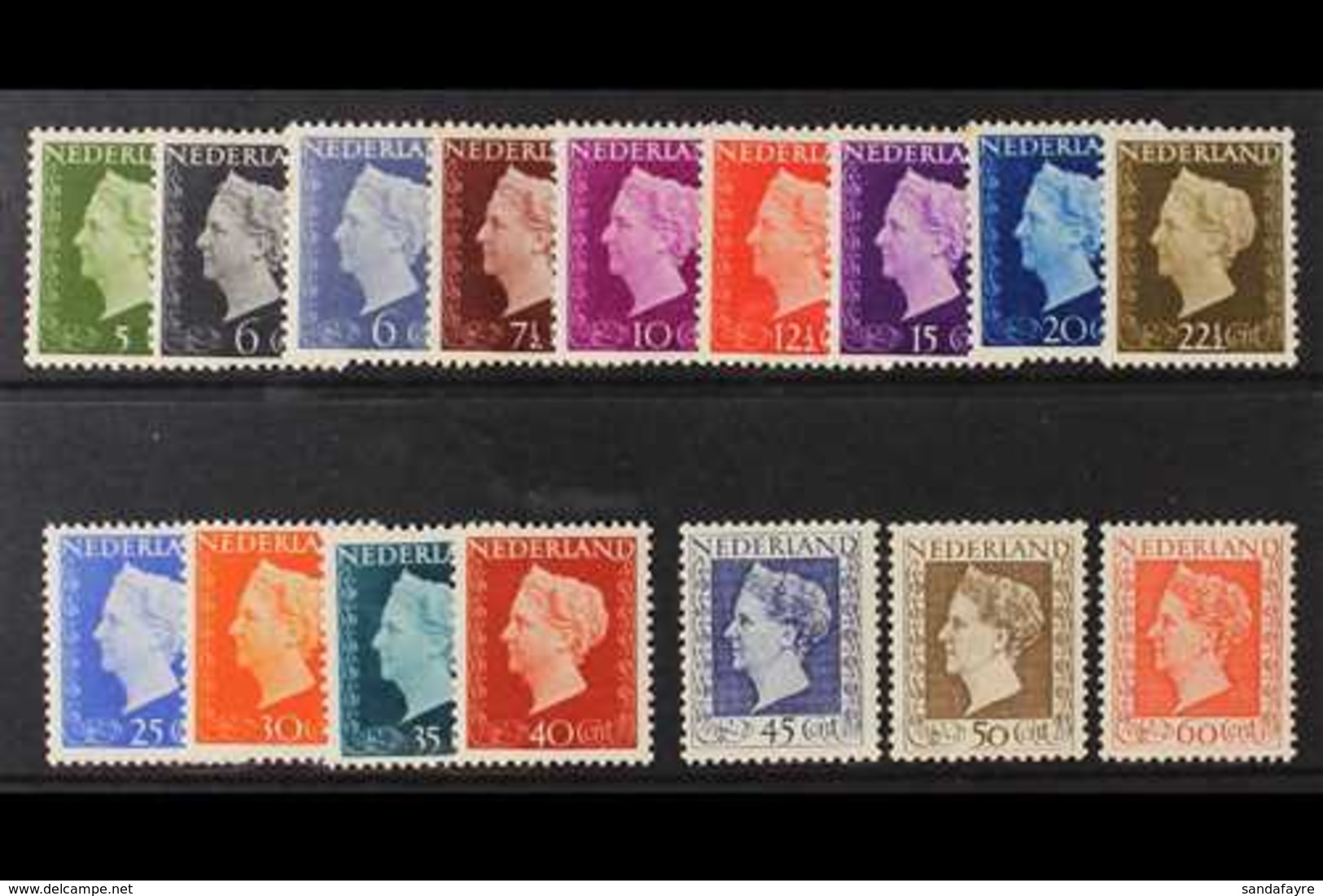 1947 5c To 60c Definitives Complete, SG 640/655, Mint. (16 Stamps) For More Images, Please Visit Http://www.sandafayre.c - Other & Unclassified