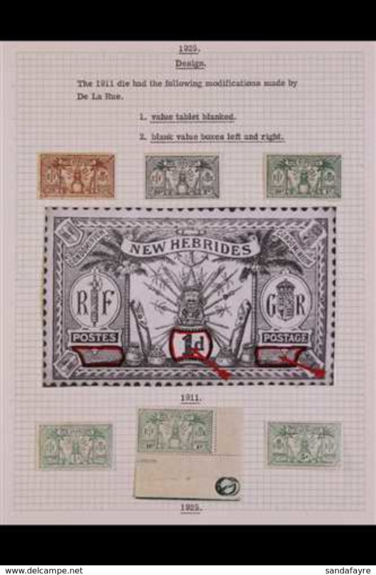 ENGLISH 1925 ISSUE - STUDY COLLECTION Written Up On Pages, Mint Or Fine Used Incl. The Basic Set, Plus A Range Of Frame  - Altri & Non Classificati