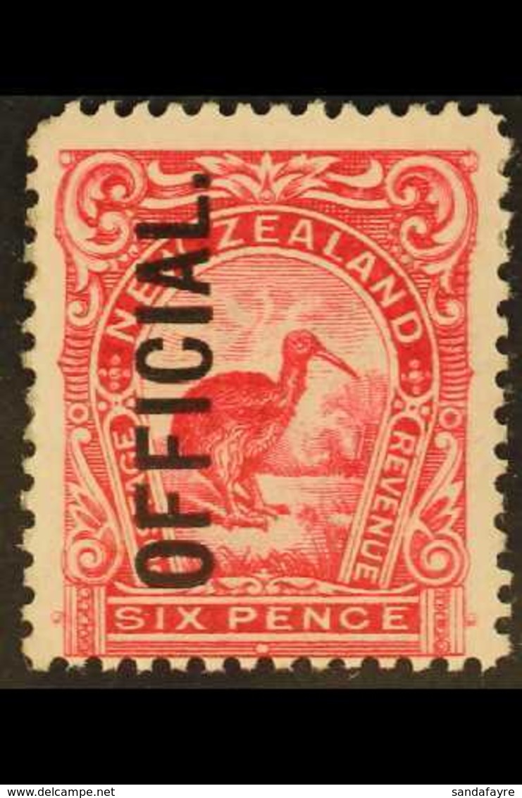 OFFICIAL 1908 6d Pink, Perf 14 X 13, Official, SG O71, Fine Mint. For More Images, Please Visit Http://www.sandafayre.co - Other & Unclassified