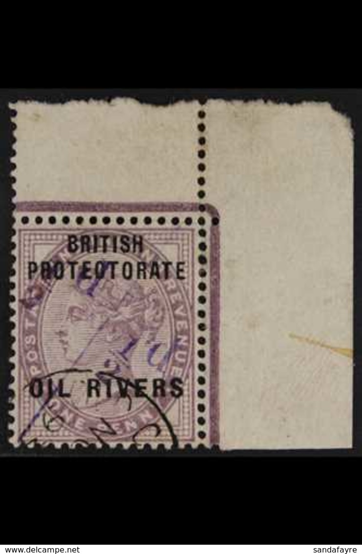 1893 UNIQUE RARITY. 1893 (3 Sept) ½d On Half Of 1d With Surcharge In Violet UNSEVERED PAIR (SG 8a) From The Top-right Co - Altri & Non Classificati