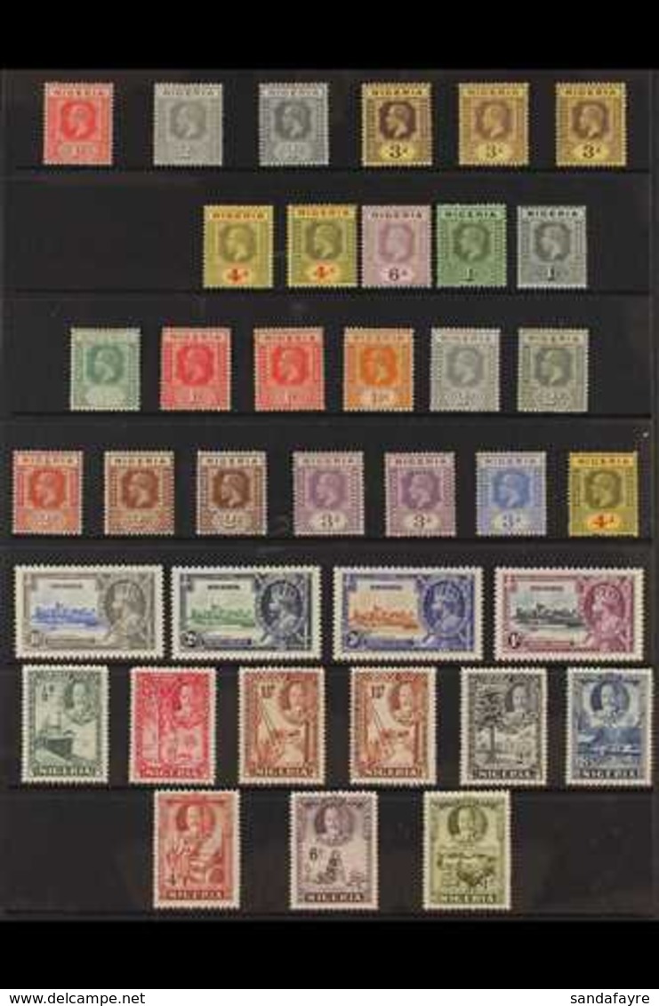 1914-1951 ALL DIFFERENT MINT COLLECTION Presented On Two Stock Book Pages That Includes 1914-29 KGV Defins To Different  - Nigeria (...-1960)