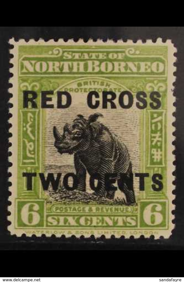 1918 6c + 2c Olive Red Cross, Variety "perf 14½-15, SG 221a, Very Fine Mint. For More Images, Please Visit Http://www.sa - Nordborneo (...-1963)