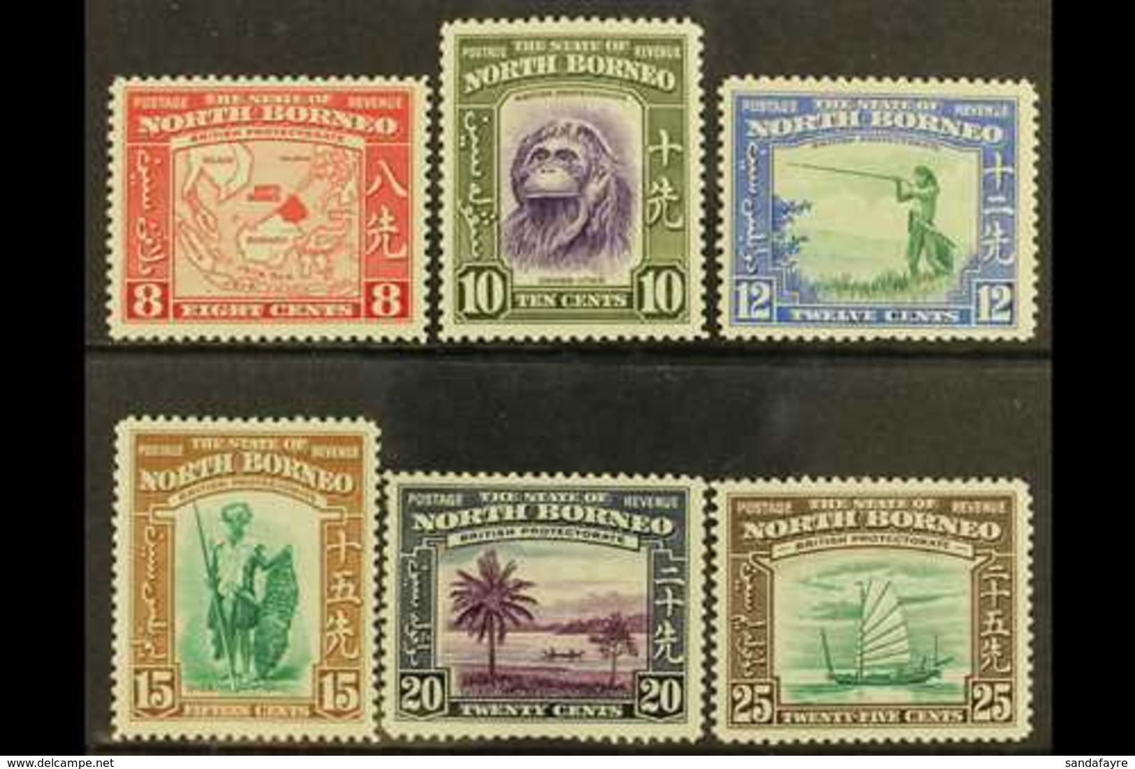 1939 Definitives 8c To 25c, SG 308/13, Never Hinged Mint. Fresh! (6 Stamps) For More Images, Please Visit Http://www.san - Borneo Del Nord (...-1963)