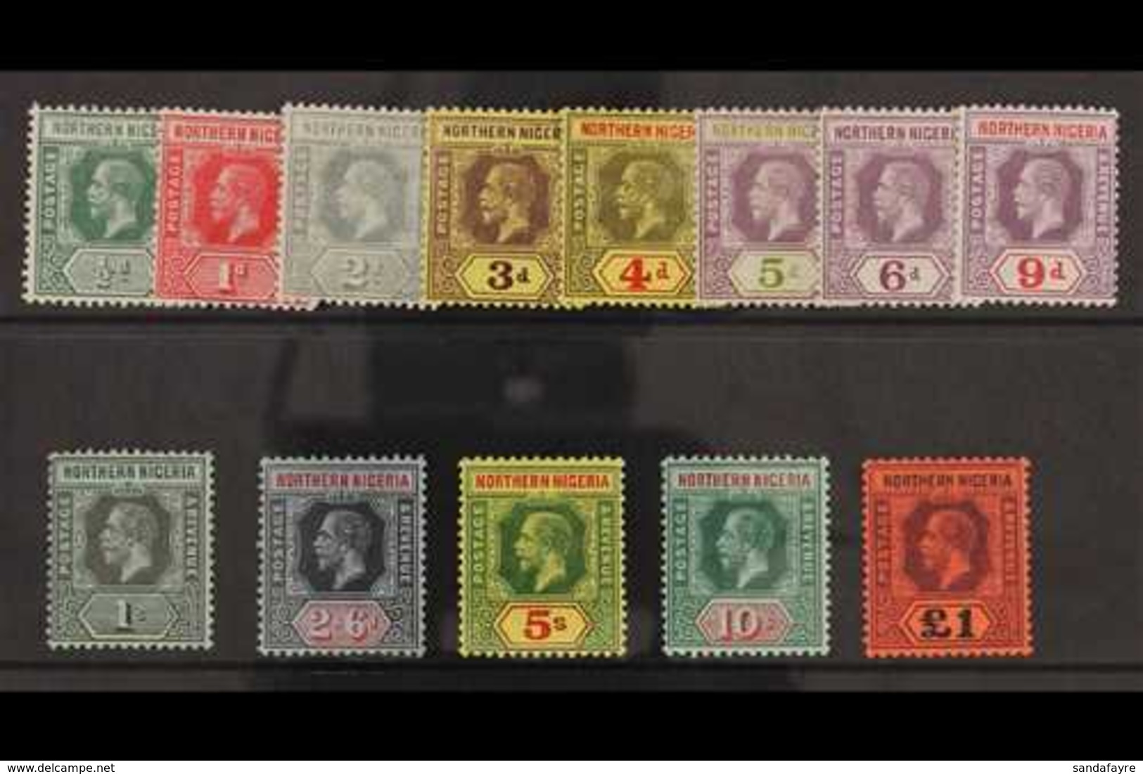 1912 Geo V Set Complete, SG 40/52, Very Fine Mint. (13 Stamps) For More Images, Please Visit Http://www.sandafayre.com/i - Nigeria (...-1960)