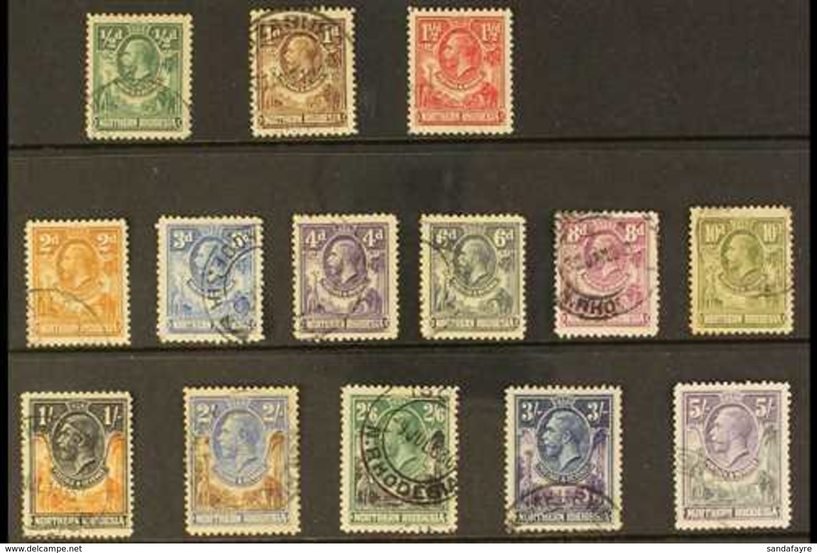 1925-29 KGV Definitives Short Set To 5s (SG 1/14). Generally Good To Fine Used. (14 Stamps) For More Images, Please Visi - Rhodesia Del Nord (...-1963)