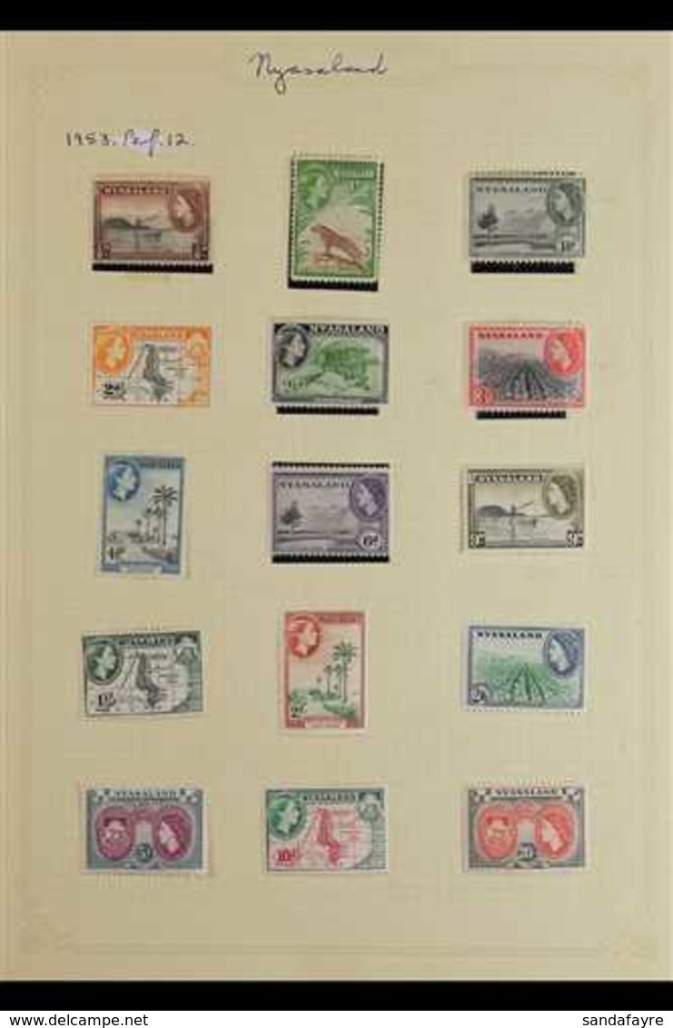 1934-1969 INTERESTING "OLD TIME" COLLECTION. An Original, Unpicked, Mint & Used Collection Presented On A Variety Of Alb - Nyassaland (1907-1953)