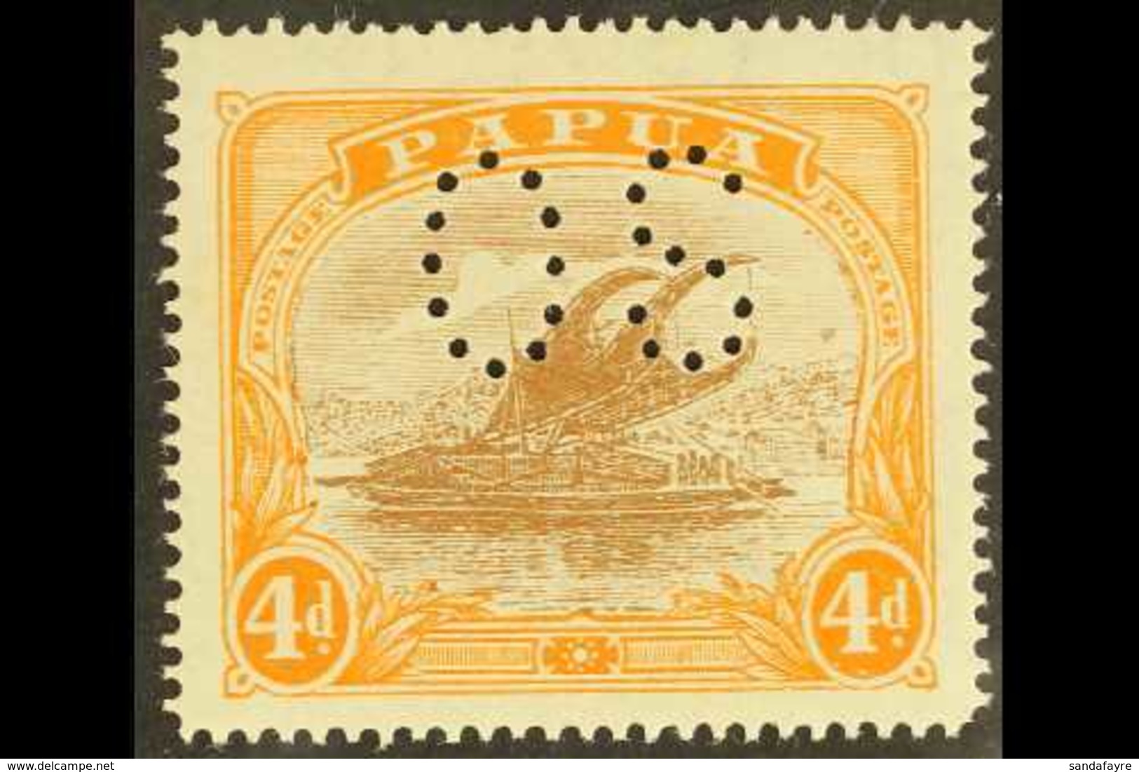 OFFICIALS 4d Light Brown & Orange, SG O51, Very Fine Mint For More Images, Please Visit Http://www.sandafayre.com/itemde - Papua-Neuguinea