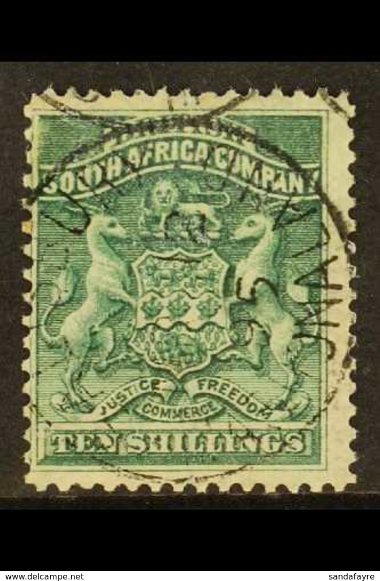 1892-93 10s Deep Green Arms, SG 9, Neat Salisbury/Mashonaland MR 12 1895 Cds. For More Images, Please Visit Http://www.s - Other & Unclassified