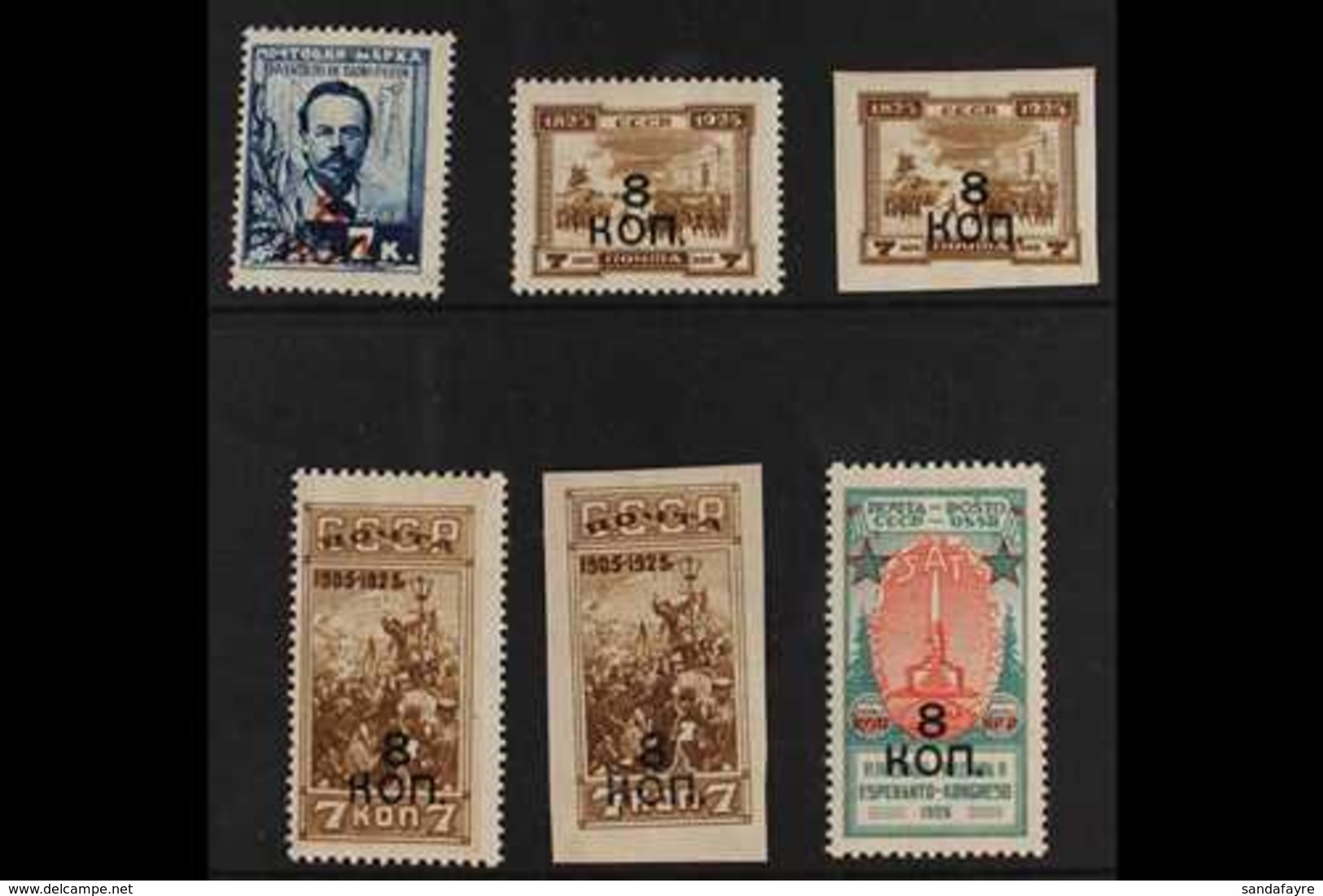 1927 Surcharges Complete Set Incl Both Imperf Values (Michel 335/38 A & 336/37 B, SG 523/28), Fine Mint, Very Fresh. (6  - Sonstige & Ohne Zuordnung