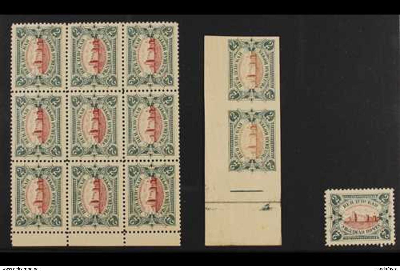 WENDEN LOCAL STAMPS 1901 2k Block Of 9 Never Hinged Mint, 2k Single Mint And 2k Imperf Pair Unused No Gum. Lovely Fresh  - Other & Unclassified