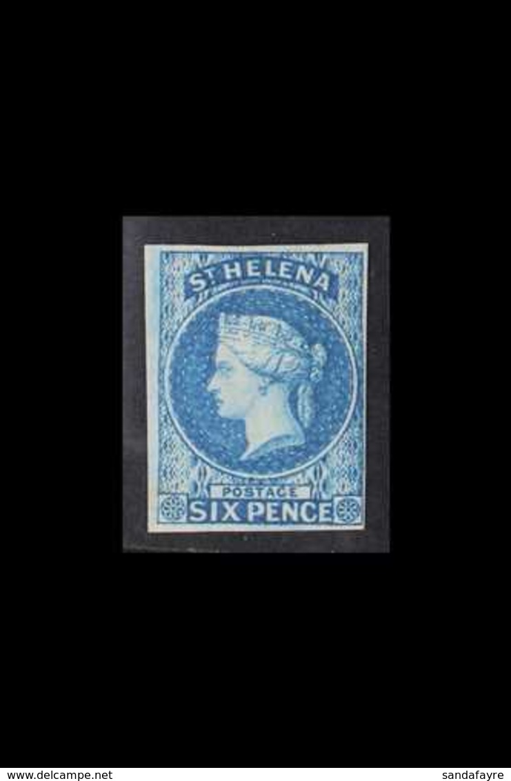 1856 6d Blue, SG 1, Four Margins, Mint With Part Original Gum, Crisp And Fresh. For More Images, Please Visit Http://www - Saint Helena Island