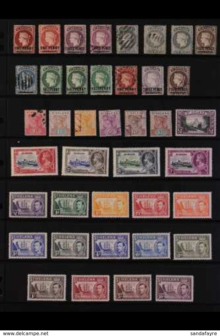 1864-1990s MINT & USED COLLECTION / ACCUMULATION Includes Range Of QV Issues, Few Mint KEVII Stamps, 1912-16 To 3d Mint, - St. Helena