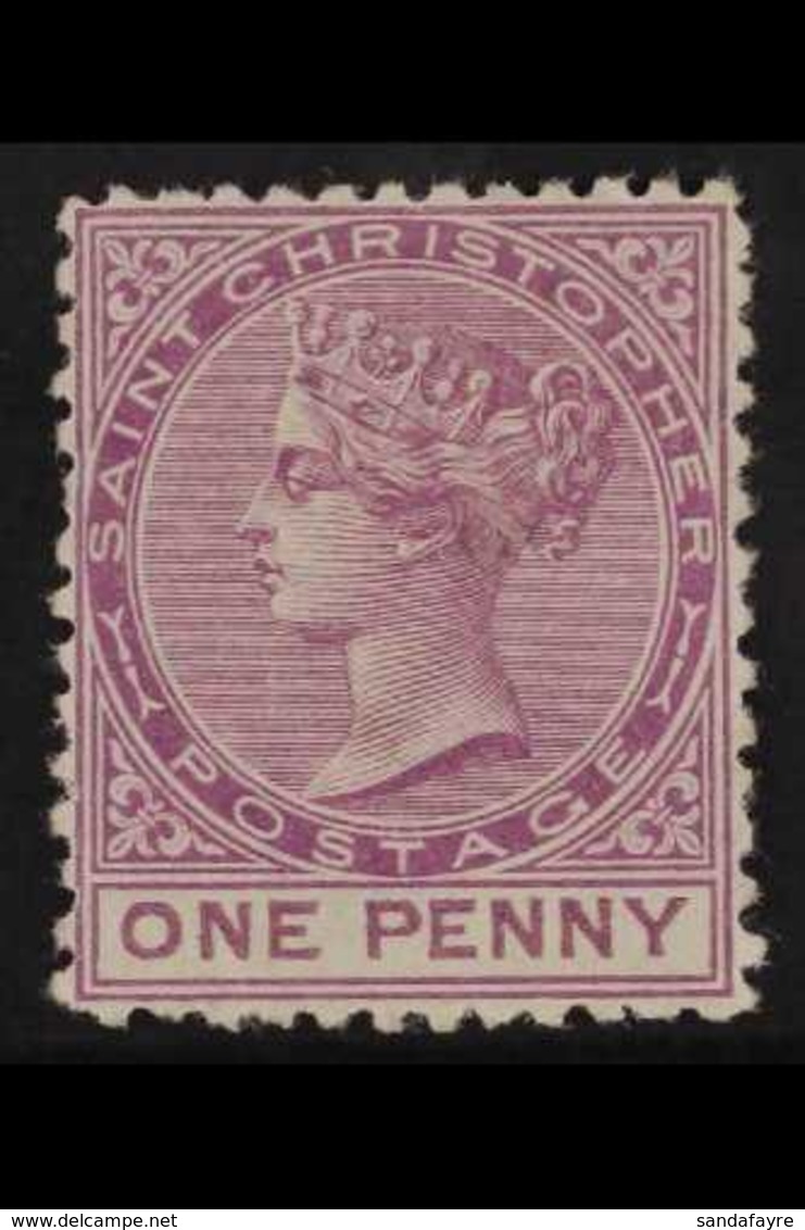 1871 1d Magenta, SG 2, Fine Mint. For More Images, Please Visit Http://www.sandafayre.com/itemdetails.aspx?s=648367 - St.Christopher-Nevis-Anguilla (...-1980)