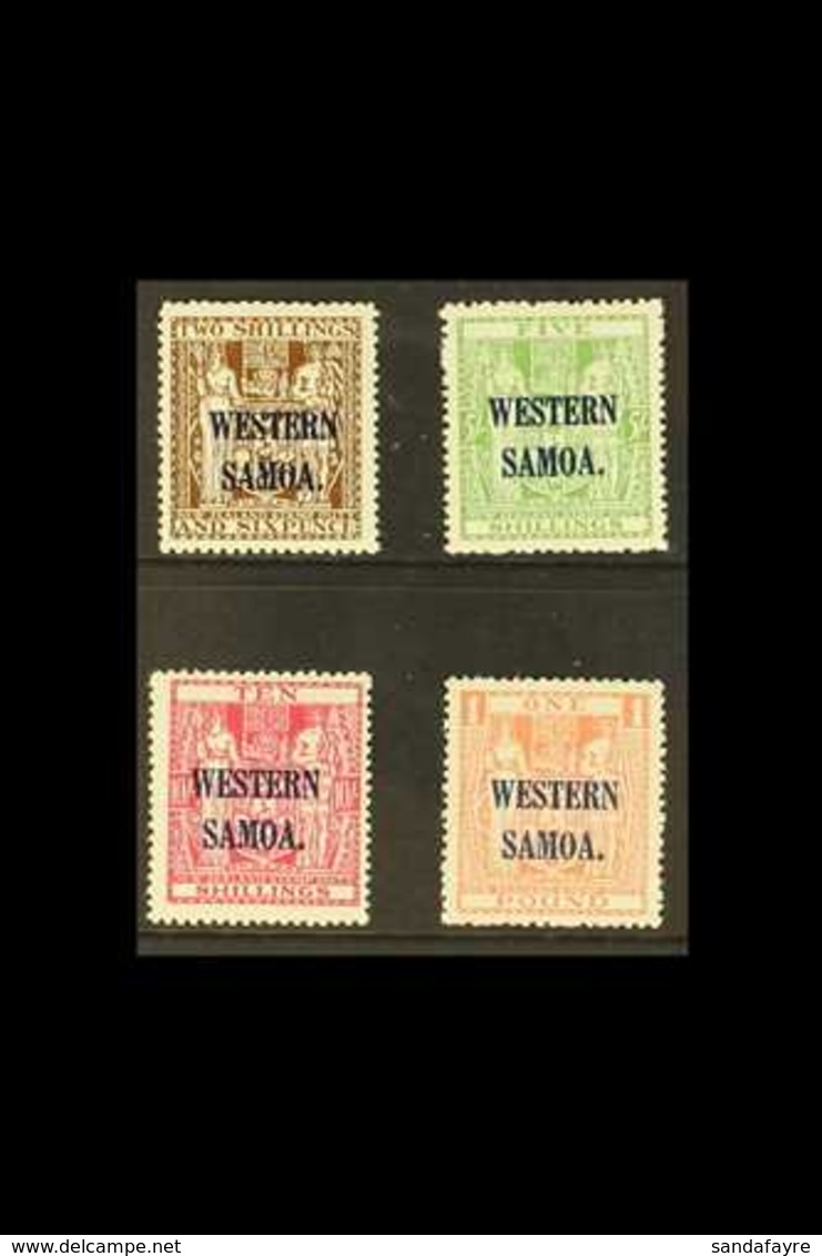 1935 Postal Fiscal Set Complete To £1 On Cowan Paper, Overprinted "WESTERN SAMOA", SG 189/193, Very Fine Mint. (4 Stamps - Samoa