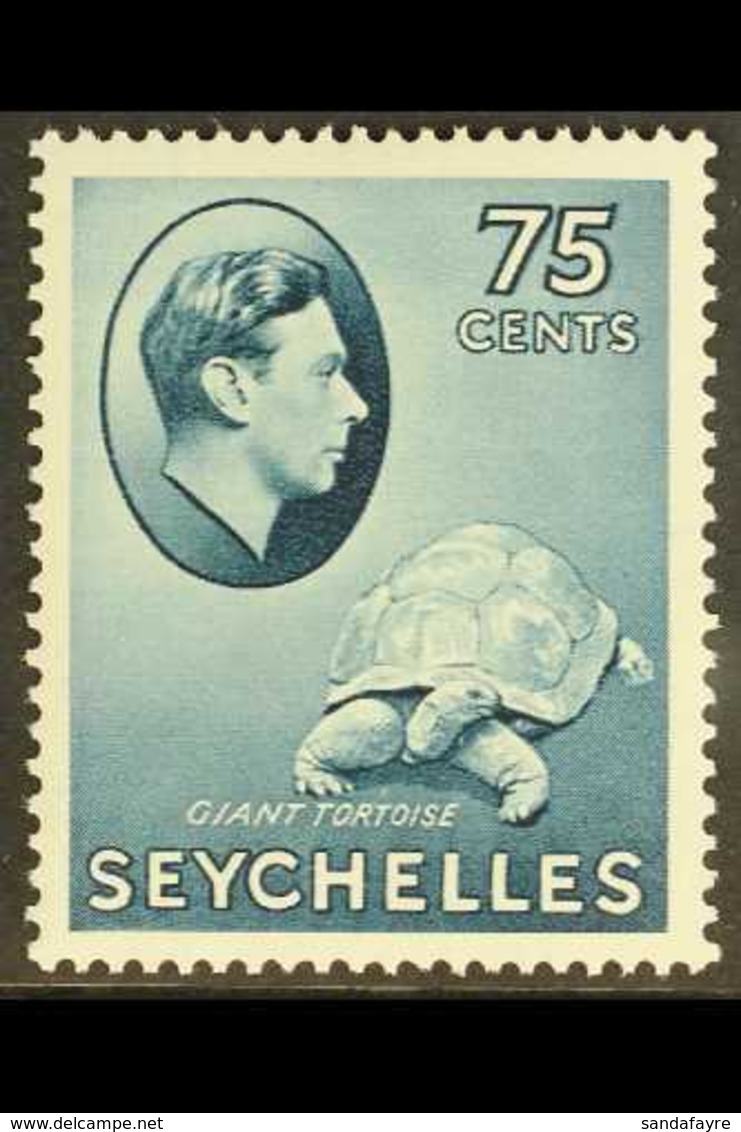 1938-49 75c Slate Blue, SG 145, Never Hinged Mint For More Images, Please Visit Http://www.sandafayre.com/itemdetails.as - Seychellen (...-1976)