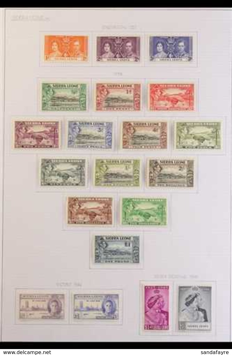 1937-1963 MINT COLLECTION OF SETS. An Attractive Collection Presented On Sleeved Album Pages That Includes A Complete KG - Sierra Leone (...-1960)